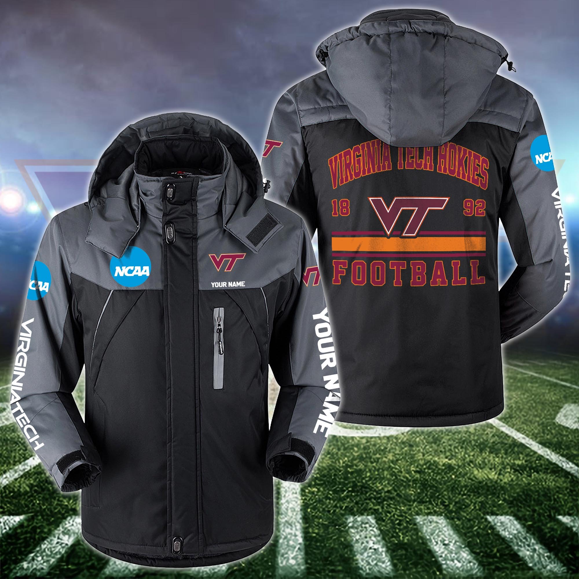 Virginia Tech Hokies Windbraker Jacket Custom Your Name 2024 Versions, Sport Jacket, FootBall Fan Gifts EHIVM-53361