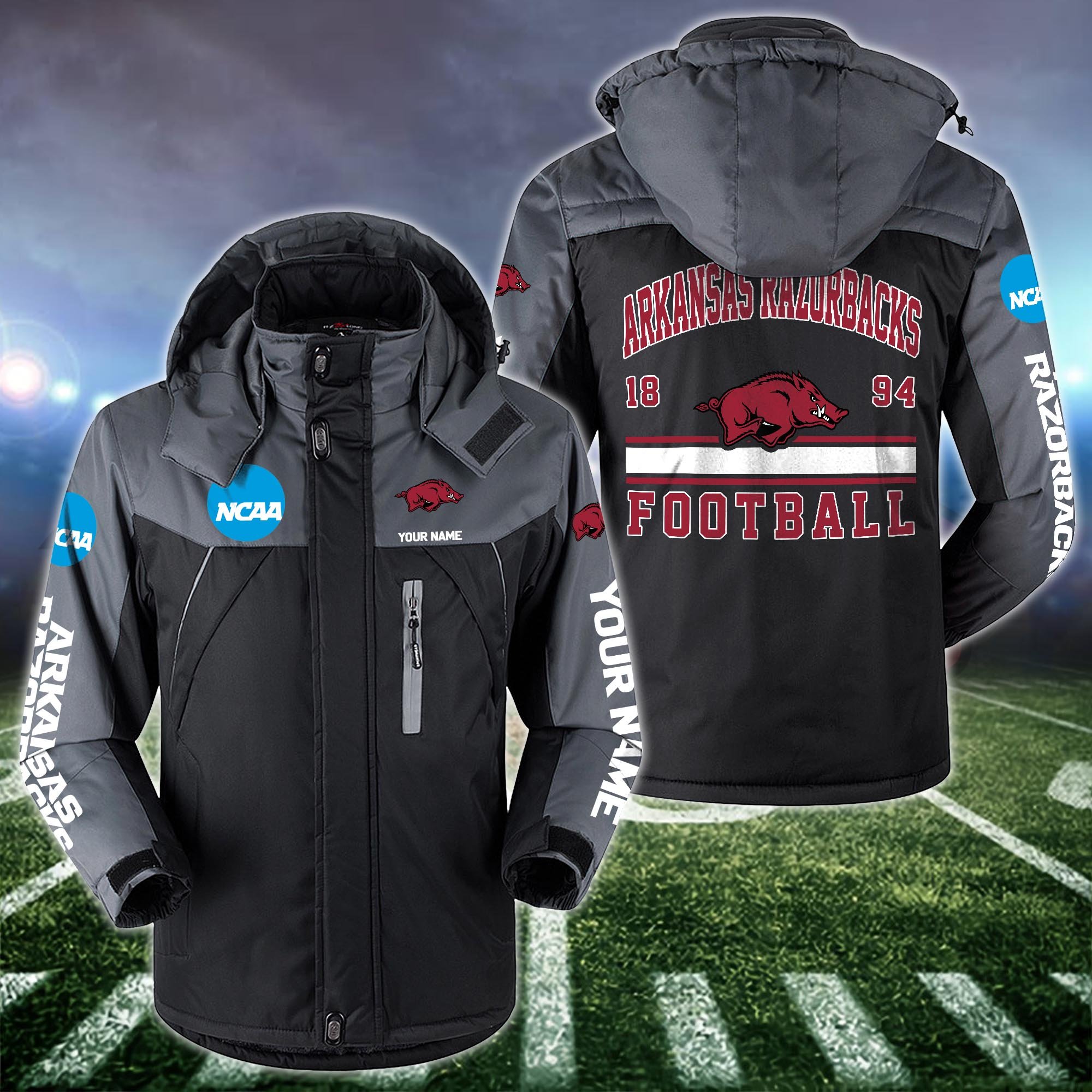 Arkansas Razorbacks Windbraker Jacket Custom Your Name 2024 Versions, Sport Jacket, FootBall Fan Gifts EHIVM-53361