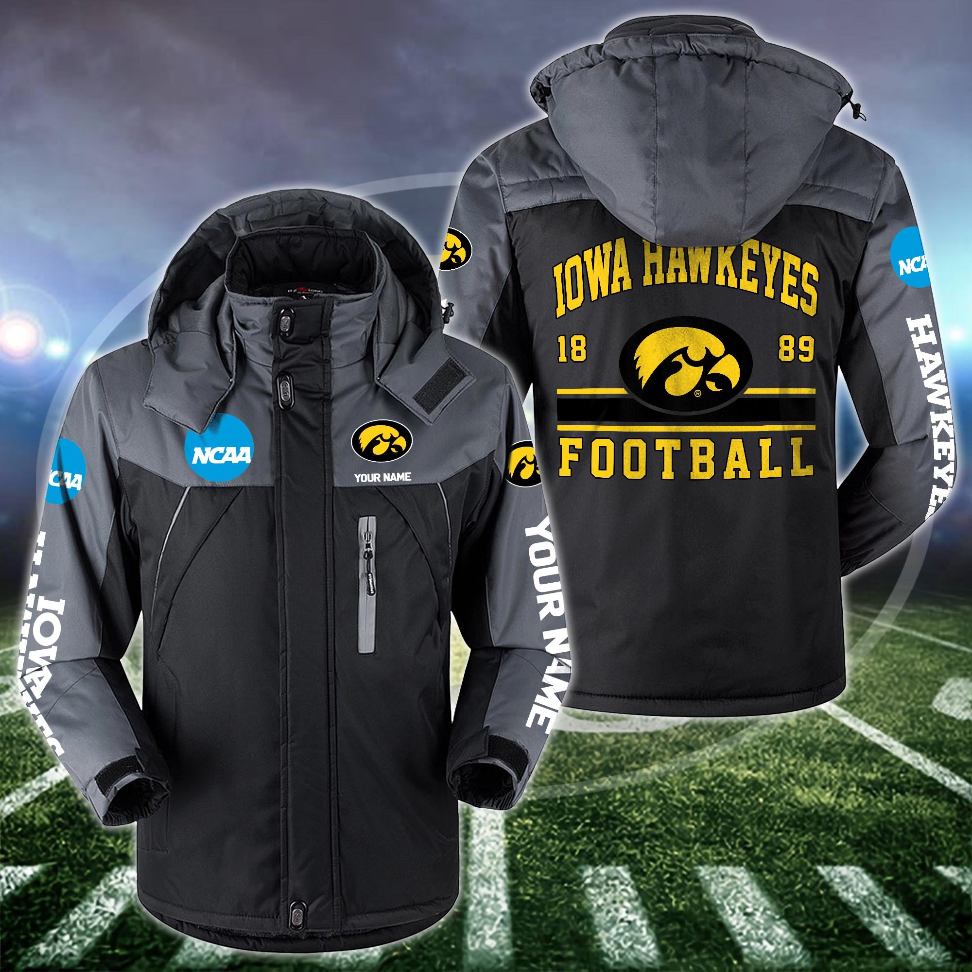 Iowa Hawkeyes Windbraker Jacket Custom Your Name 2024 Versions, Sport Jacket, FootBall Fan Gifts EHIVM-53361