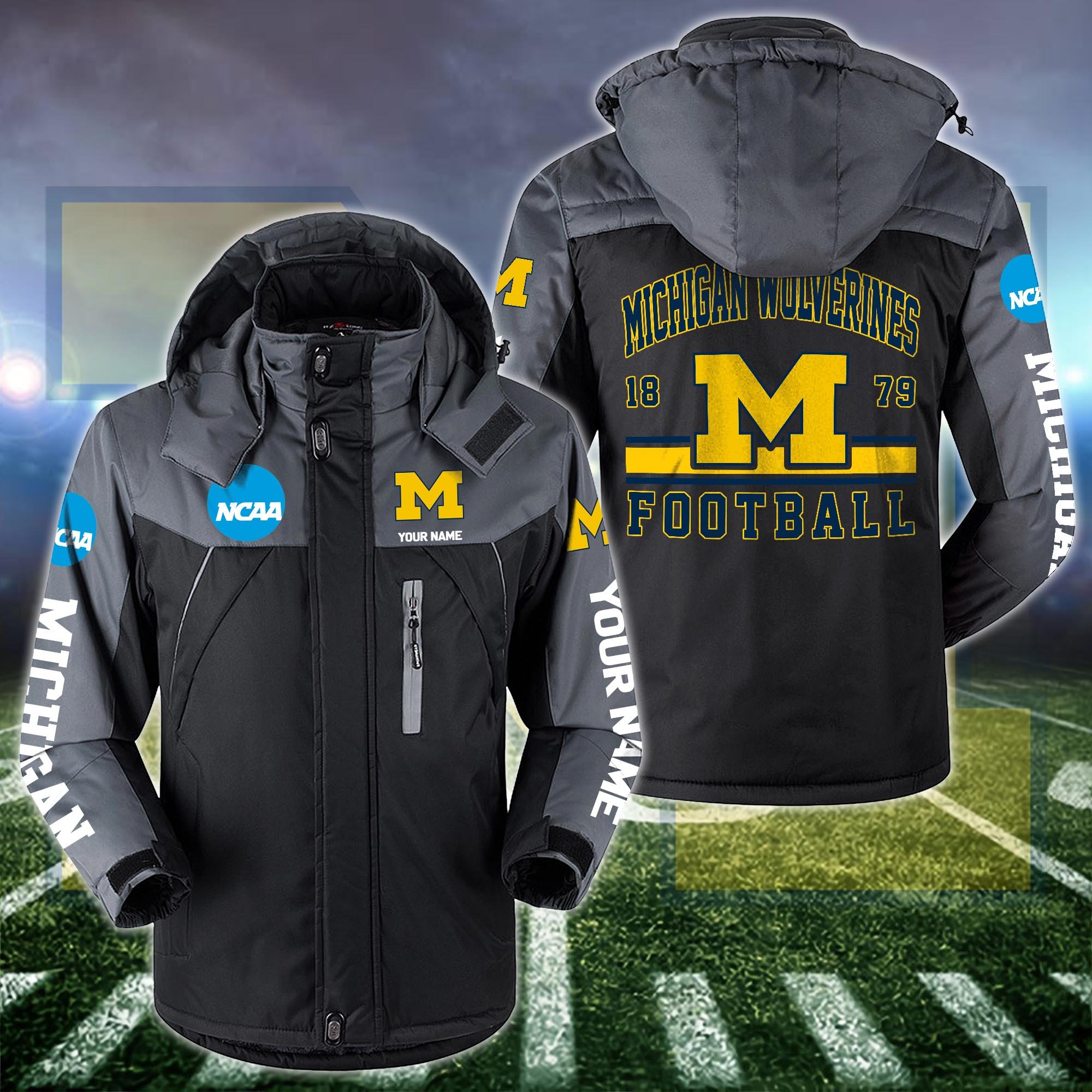 Michigan Wolverines Windbraker Jacket Custom Your Name 2024 Versions, Sport Jacket, FootBall Fan Gifts EHIVM-53361