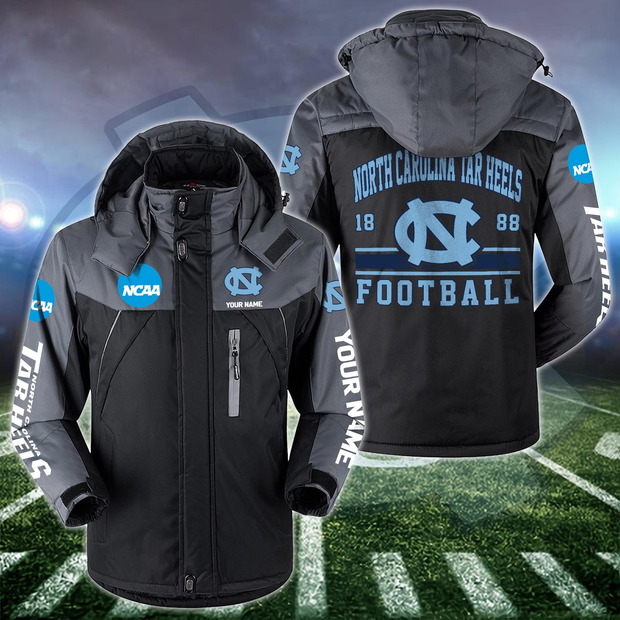 North Carolina Tar Heels Windbraker Jacket Custom Your Name 2024 Versions, Sport Jacket, FootBall Fan Gifts EHIVM-53361