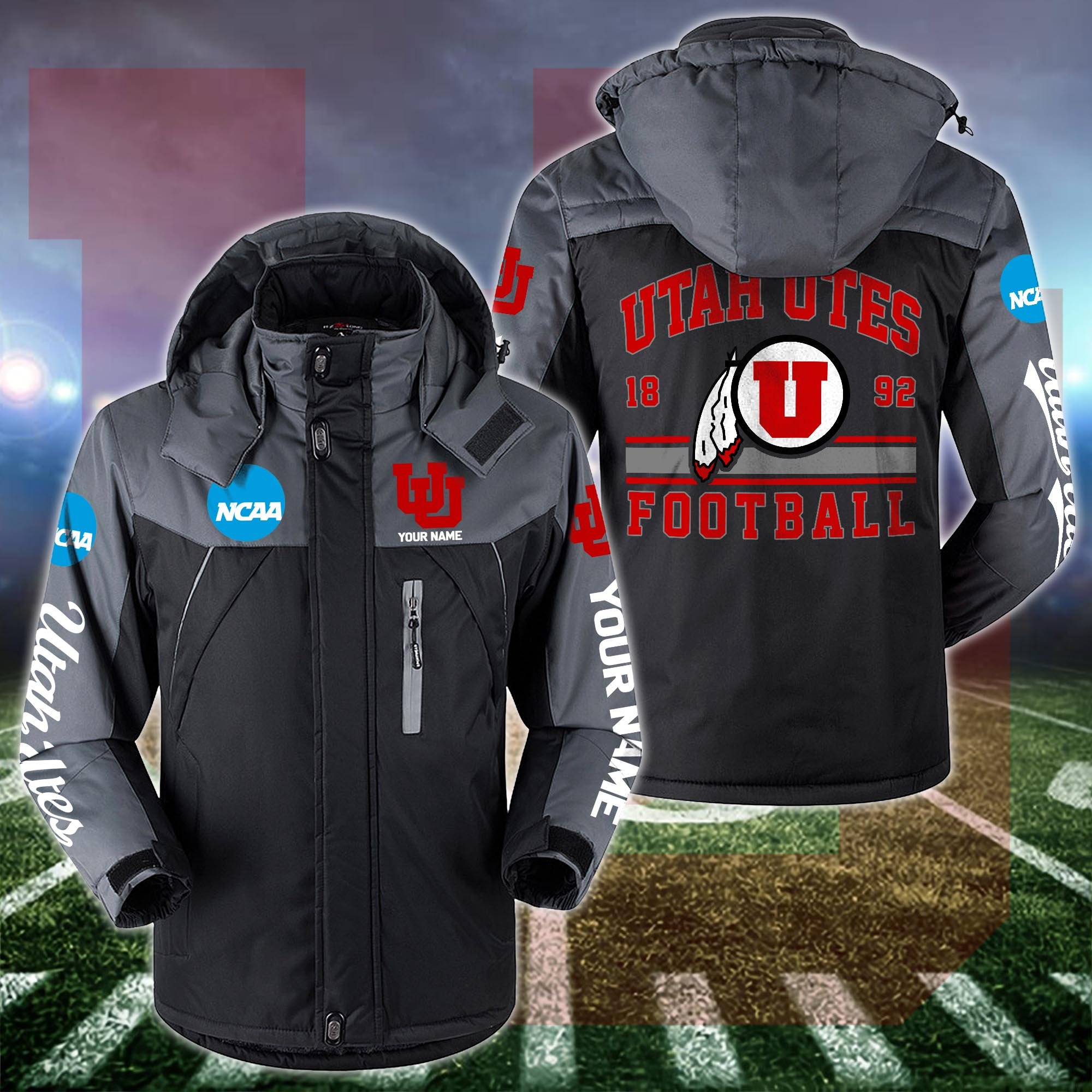 Utah Utes Windbraker Jacket Custom Your Name 2024 Versions, Sport Jacket, FootBall Fan Gifts EHIVM-53361