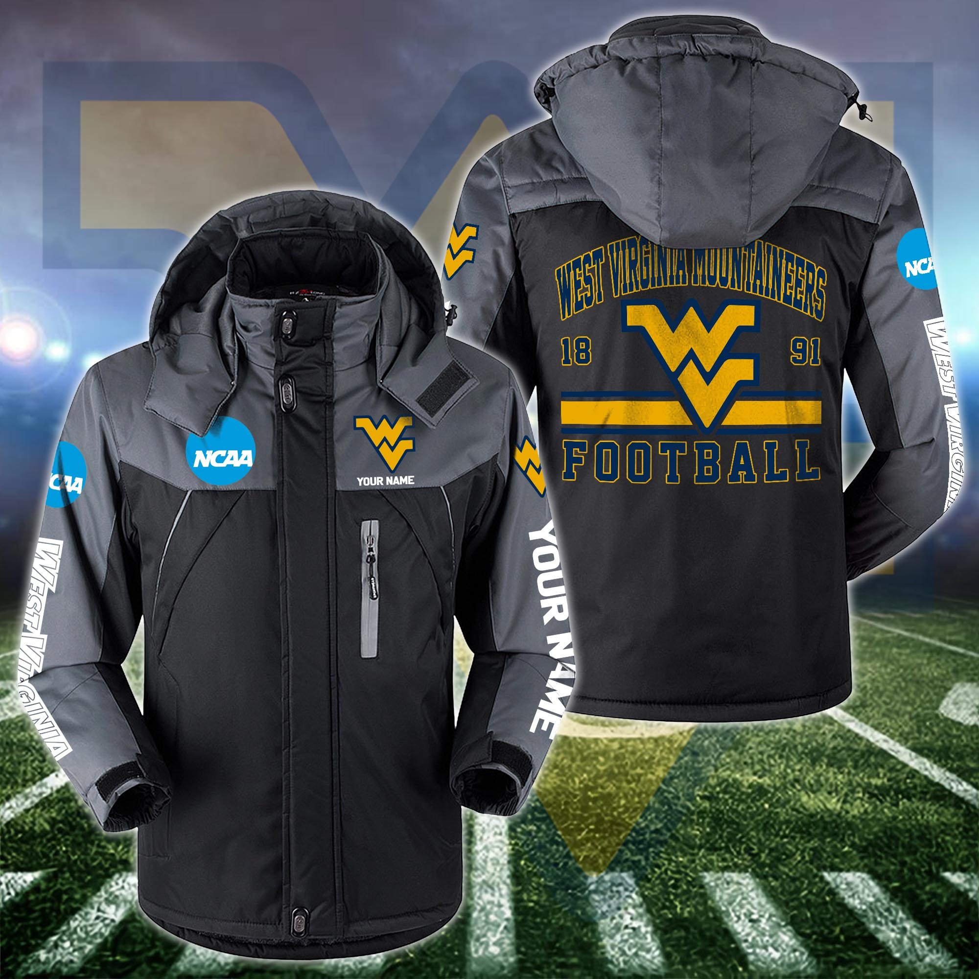 West Virginia Mountaineers Windbraker Jacket Custom Your Name 2024 Versions, Sport Jacket, FootBall Fan Gifts EHIVM-53361