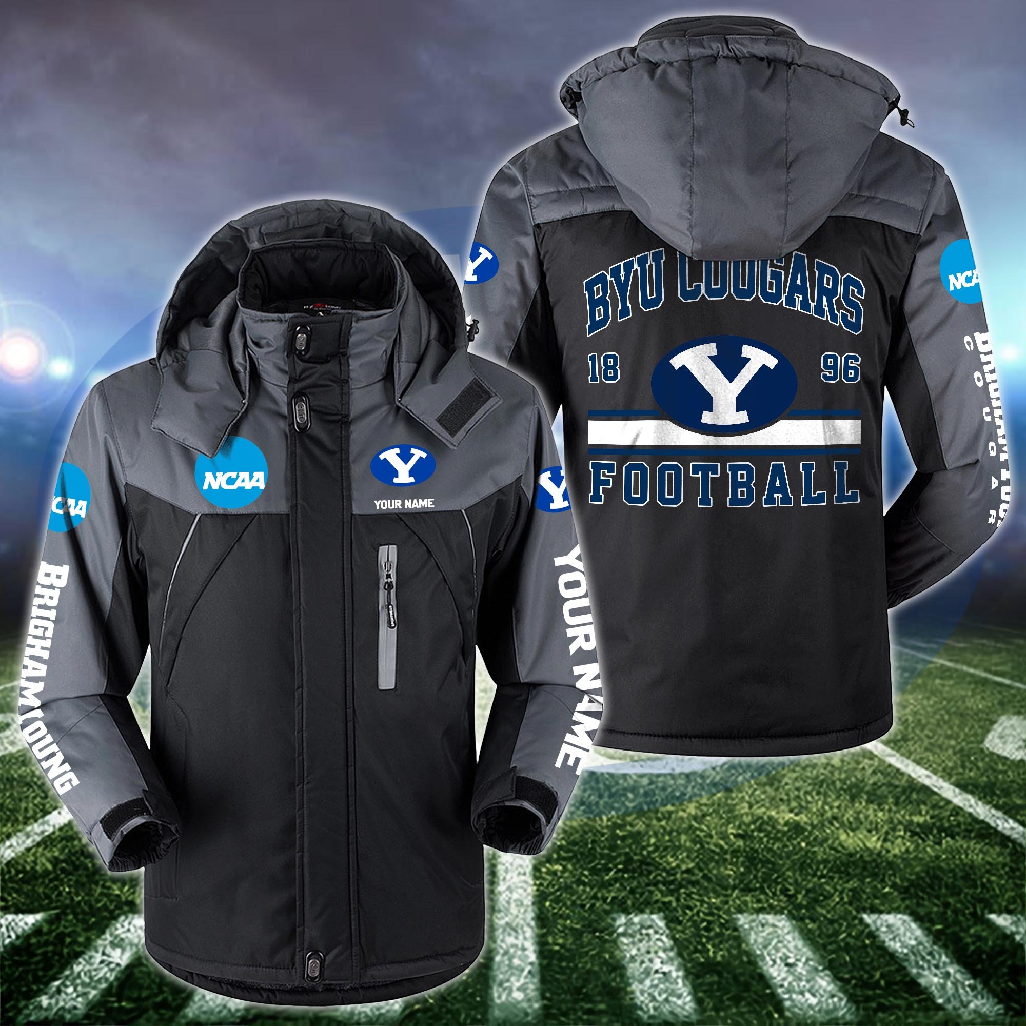 BYU Cougars Windbraker Jacket Custom Your Name 2024 Versions, Sport Jacket, FootBall Fan Gifts EHIVM-53361