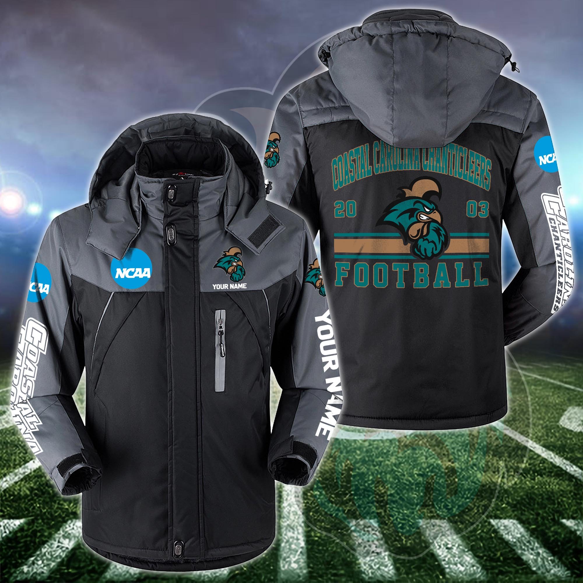 Coastal Carolina Chanticleers Windbraker Jacket Custom Your Name 2024 Versions, Sport Jacket, FootBall Fan Gifts EHIVM-53361