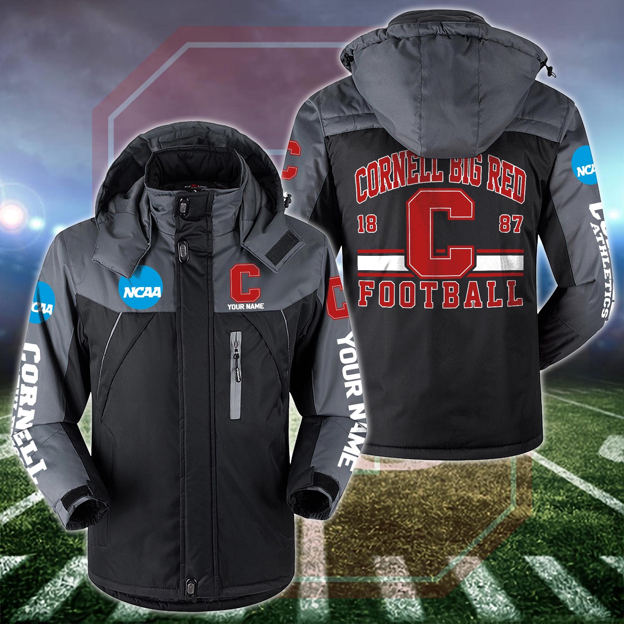 Cornell Big Red Windbraker Jacket Custom Your Name 2024 Versions, Sport Jacket, FootBall Fan Gifts EHIVM-53361