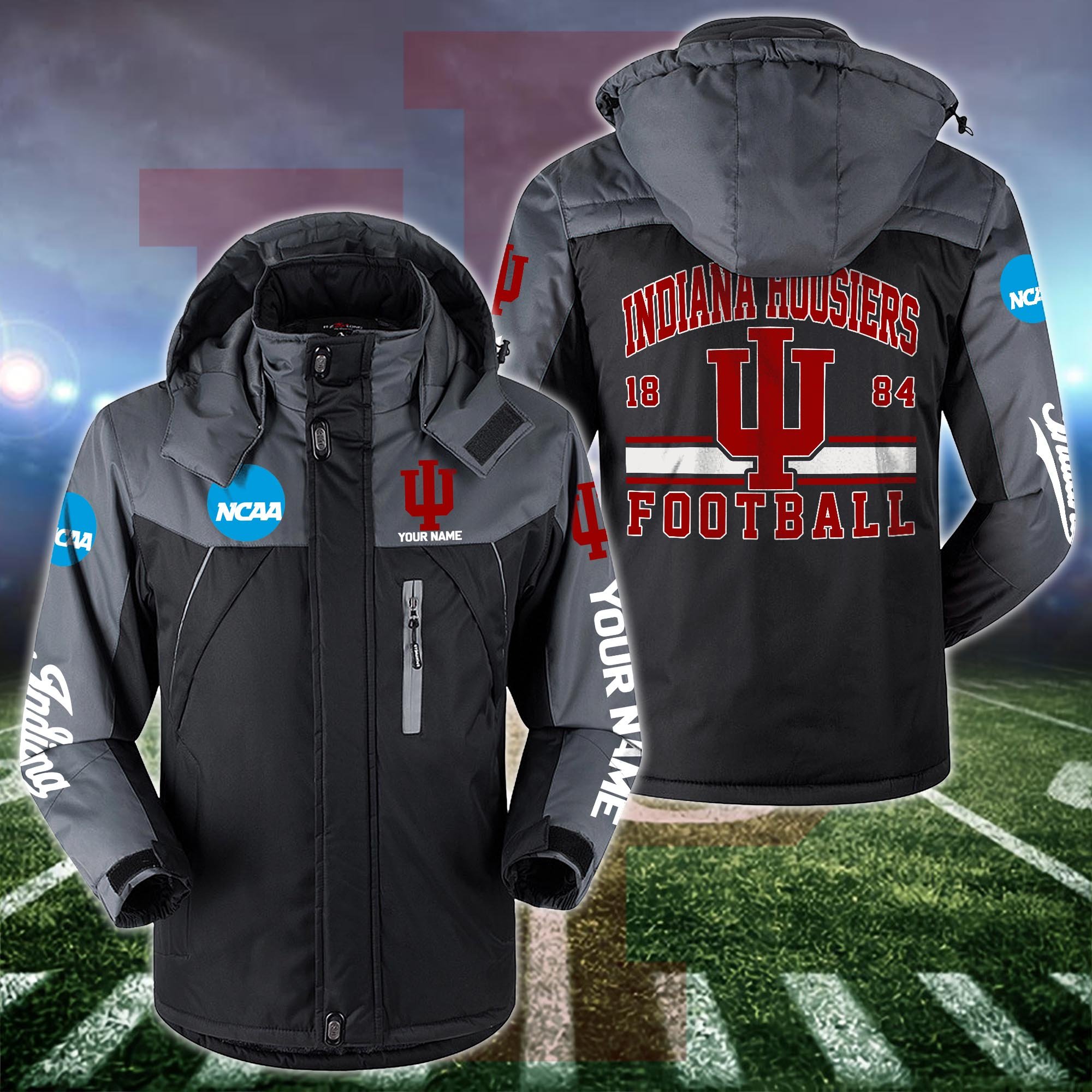 Indiana Hoosiers Windbraker Jacket Custom Your Name 2024 Versions, Sport Jacket, FootBall Fan Gifts EHIVM-53361