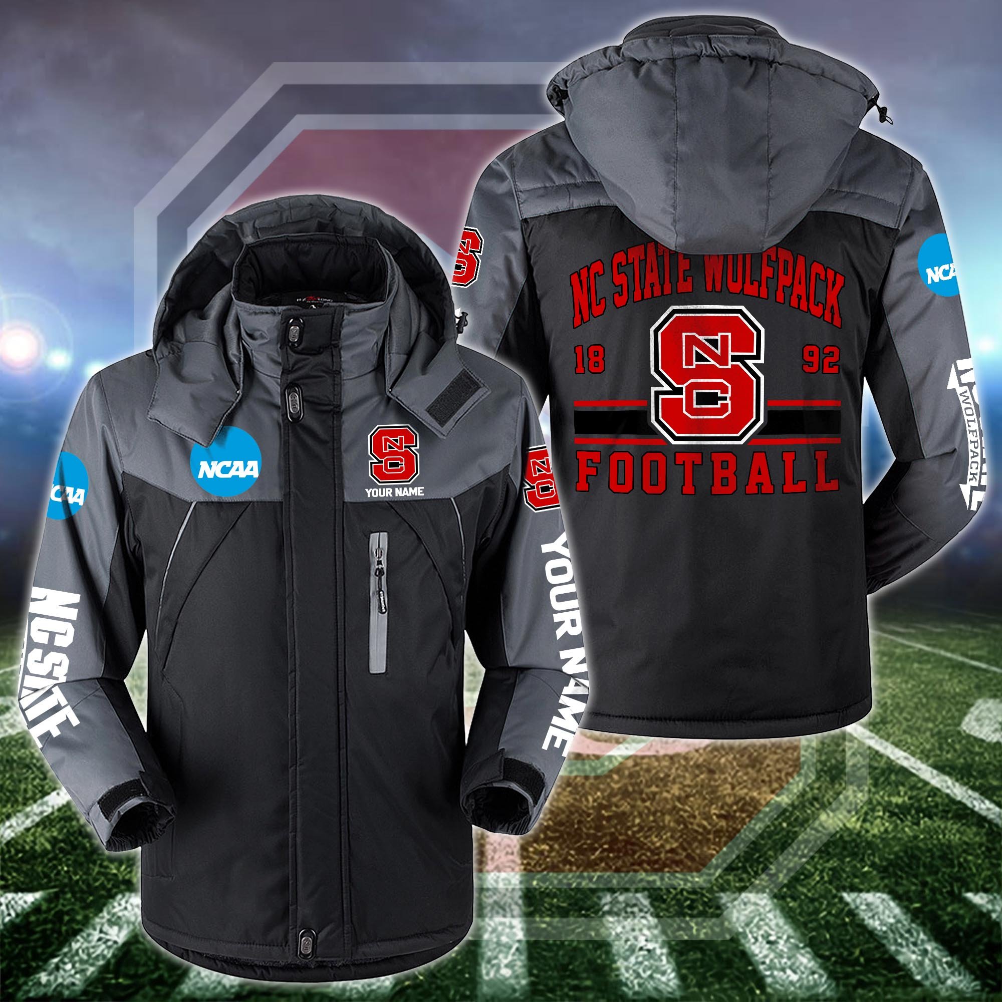 NC State Wolfpack Windbraker Jacket Custom Your Name 2024 Versions, Sport Jacket, FootBall Fan Gifts EHIVM-53361