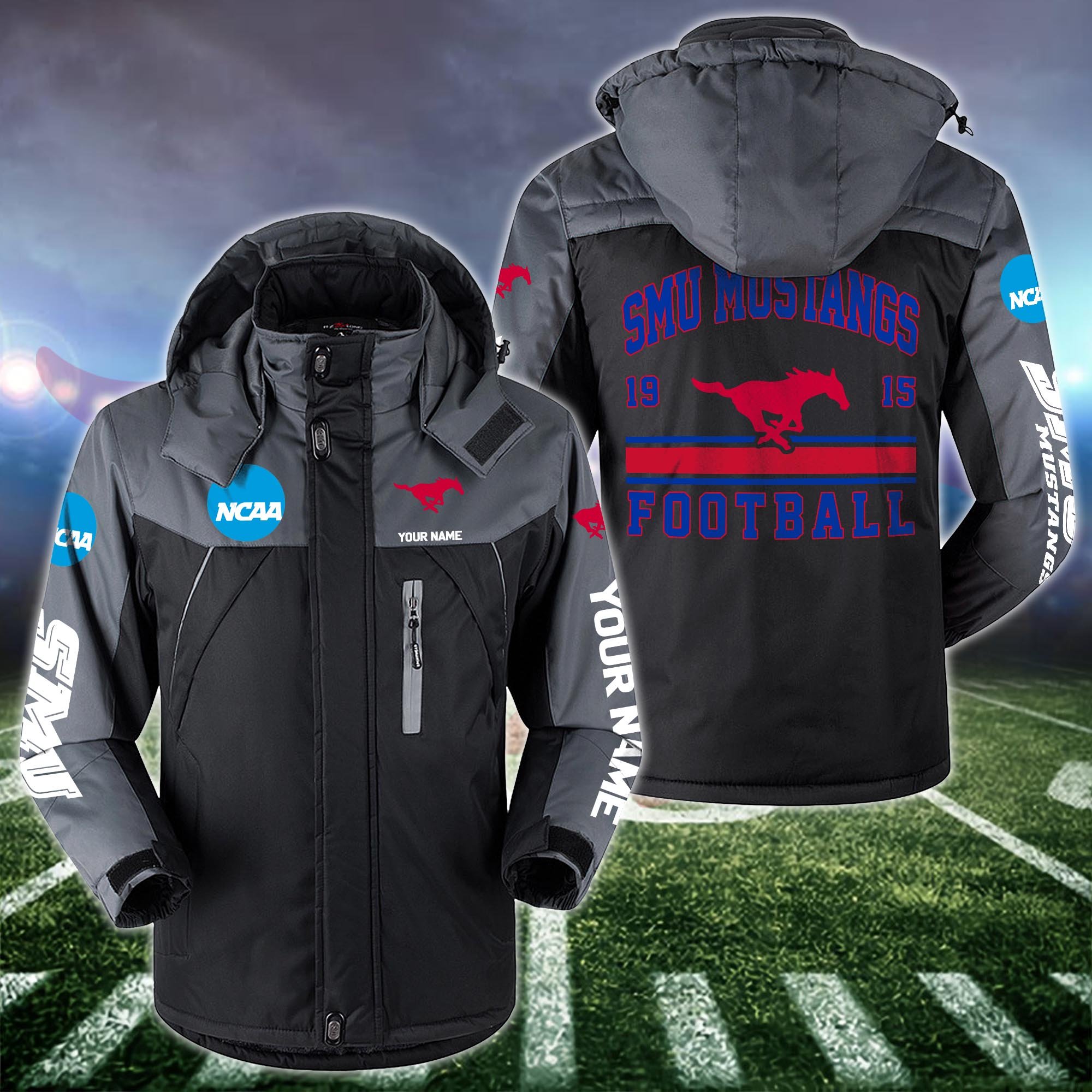 SMU Mustangs Windbraker Jacket Custom Your Name 2024 Versions, Sport Jacket, FootBall Fan Gifts EHIVM-53361