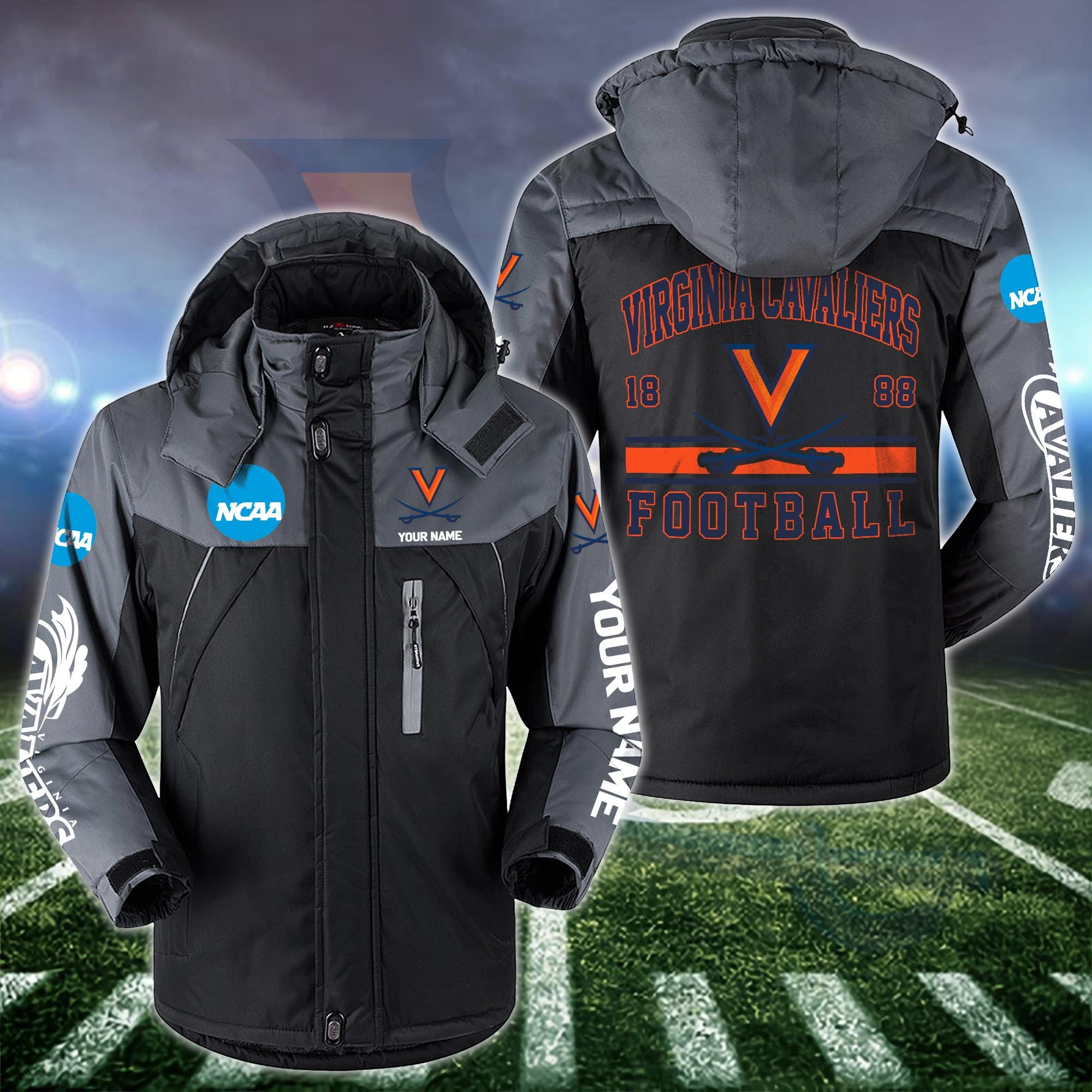 Virginia Cavaliers Windbraker Jacket Custom Your Name 2024 Versions, Sport Jacket, FootBall Fan Gifts EHIVM-53361