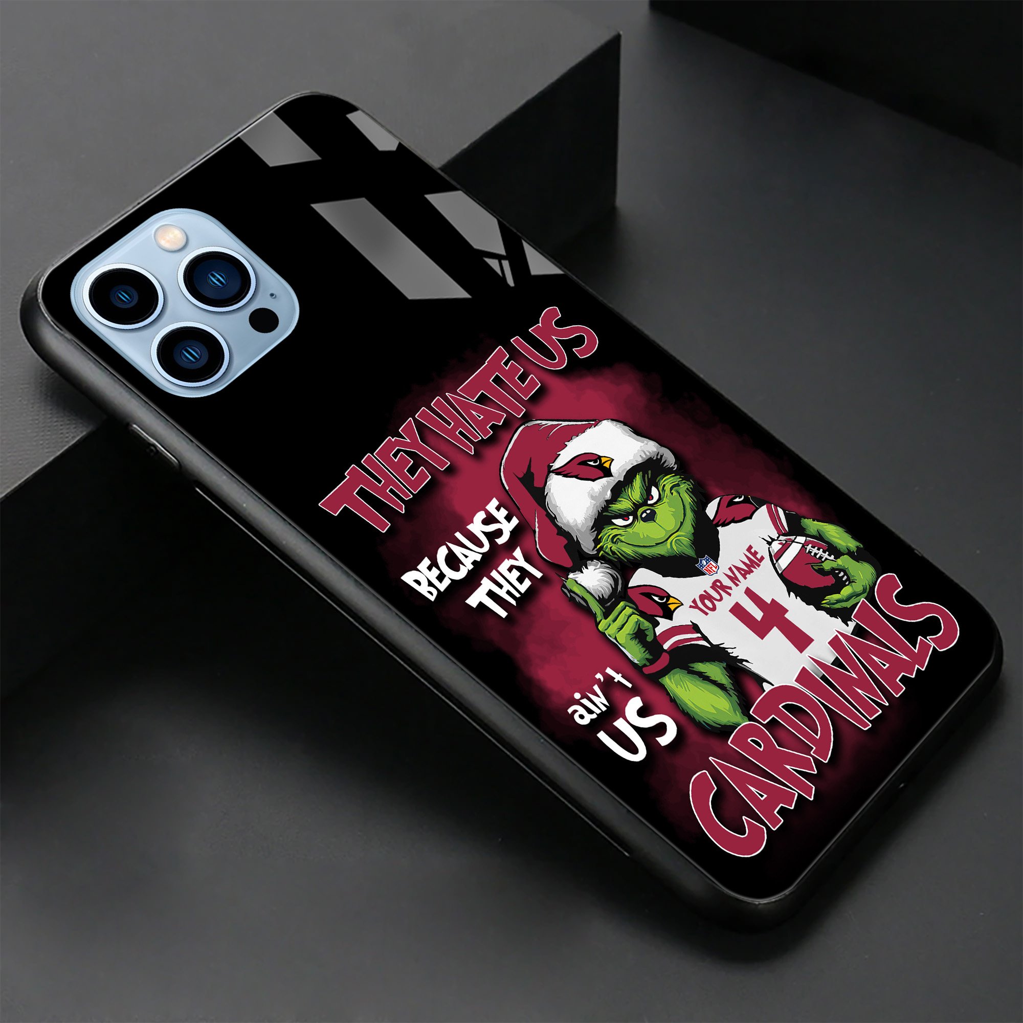 Arizona Cardinals Football Team Phone Case Custom Your Name And Number 2024 Versions, Grinch Phone Accessories, Gifts For Fan EHIVM-53518 - Image 4