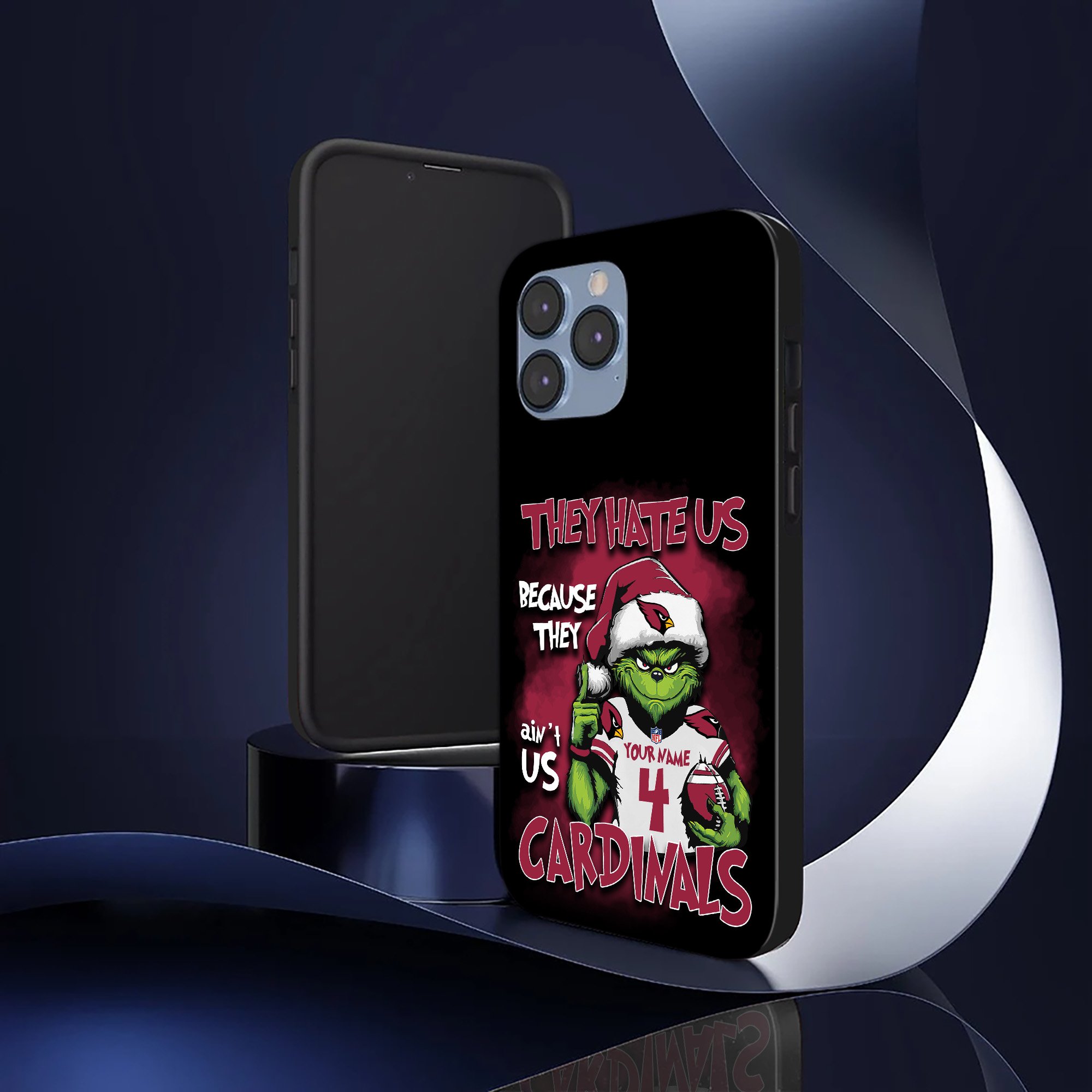 Arizona Cardinals Football Team Phone Case Custom Your Name And Number 2024 Versions, Grinch Phone Accessories, Gifts For Fan EHIVM-53518 - Image 7