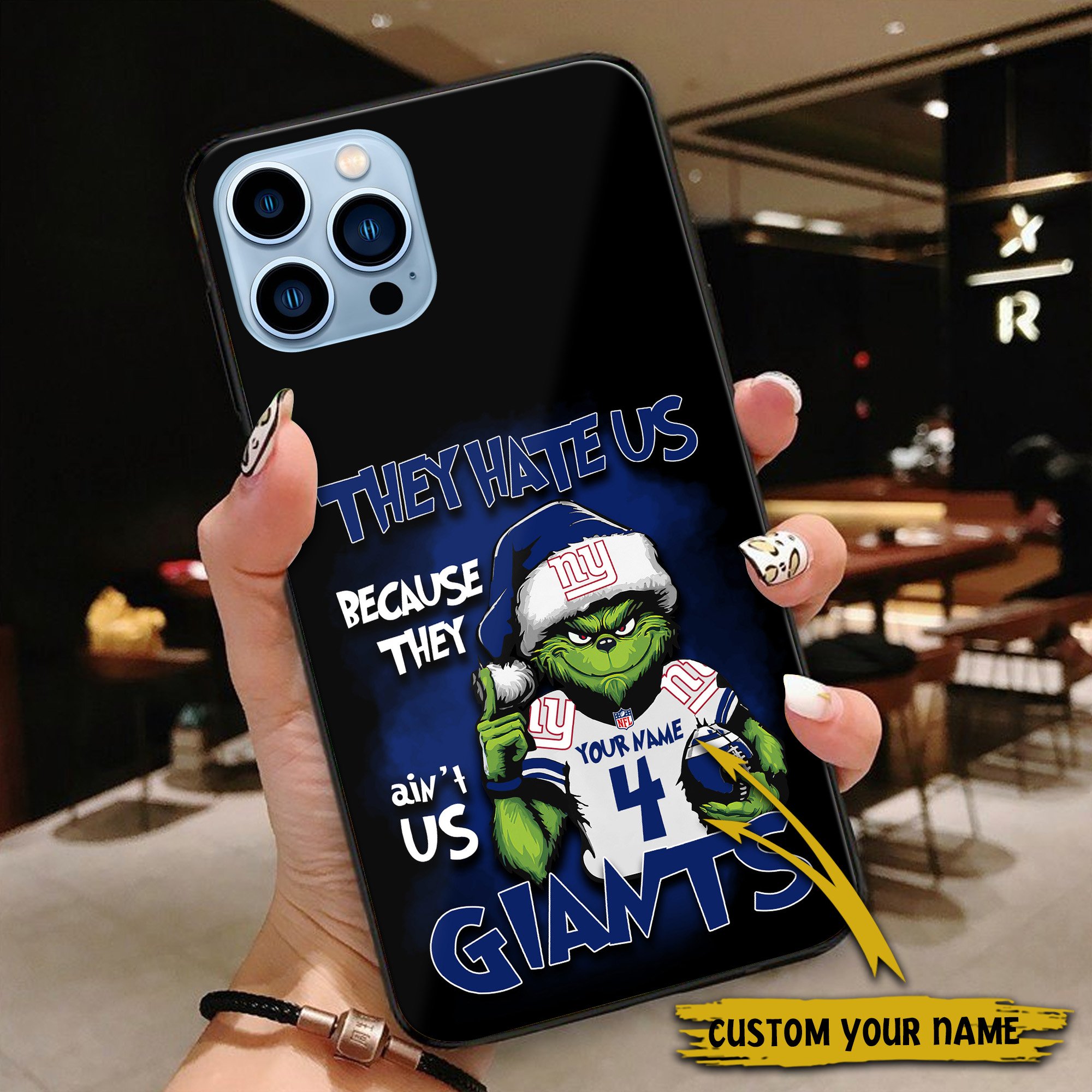 Alternative view of New York Giants Football Team Phone Case Custom Your Name And Number 2024 Versions, Grinch Phone Accessories, Gifts For Fan EHIVM-53518