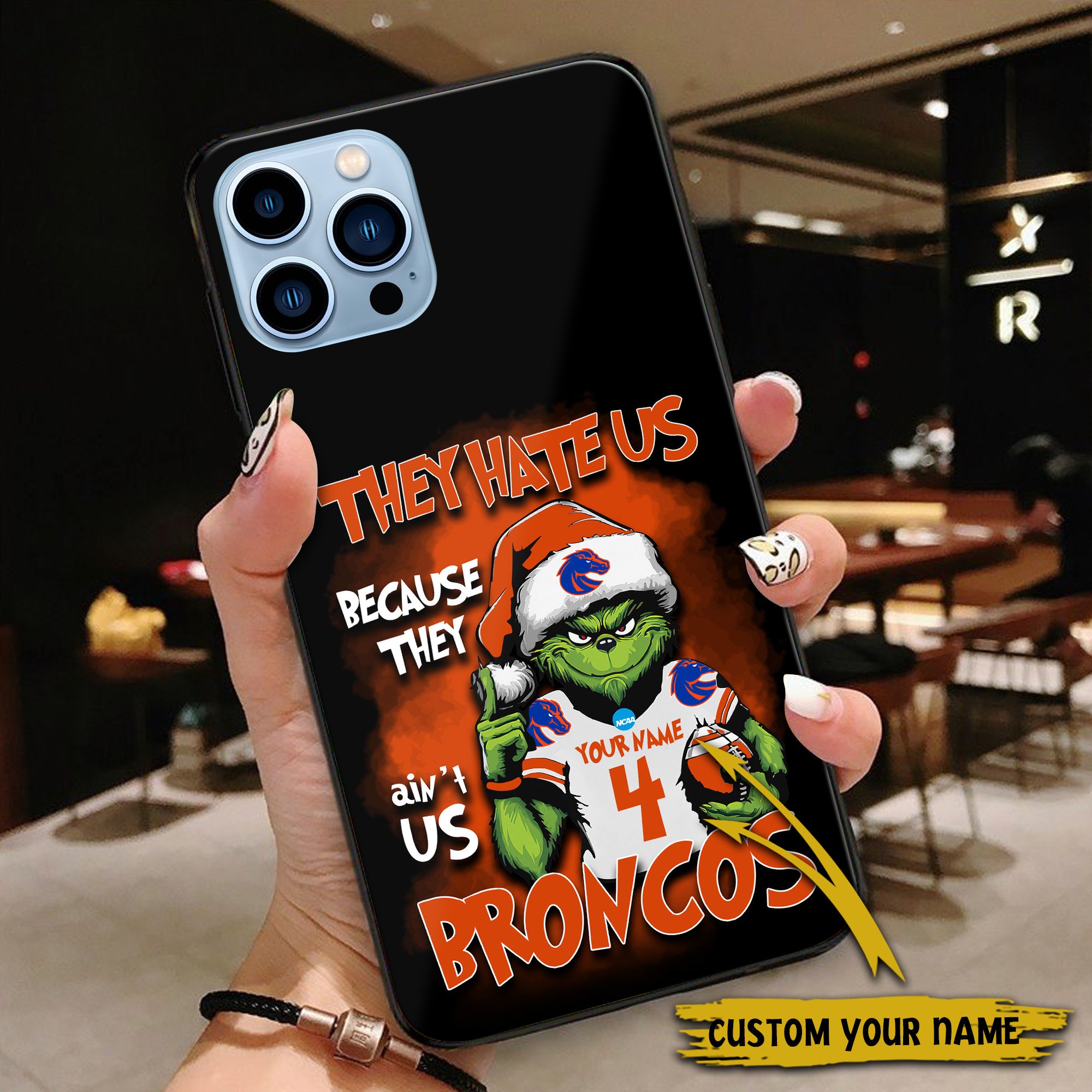 Alternative view of Boise State Broncos Football Team Phone Case Custom Your Name And Number 2024 Versions, Grinch Phone Accessories, Gifts For Fan EHIVM-53553