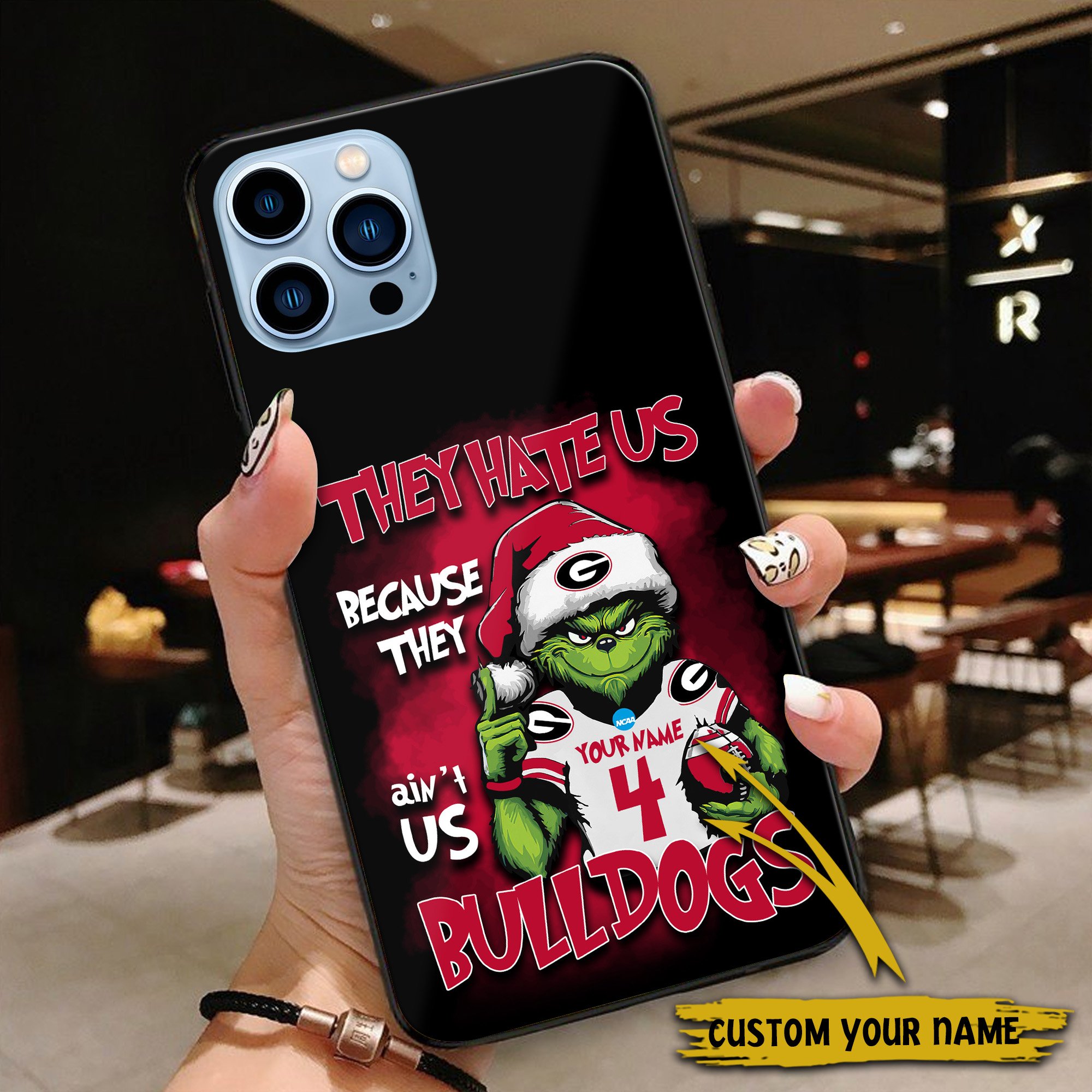Alternative view of Georgia Bulldogs Football Team Phone Case Custom Your Name And Number 2024 Versions, Grinch Phone Accessories, Gifts For Fan EHIVM-53553