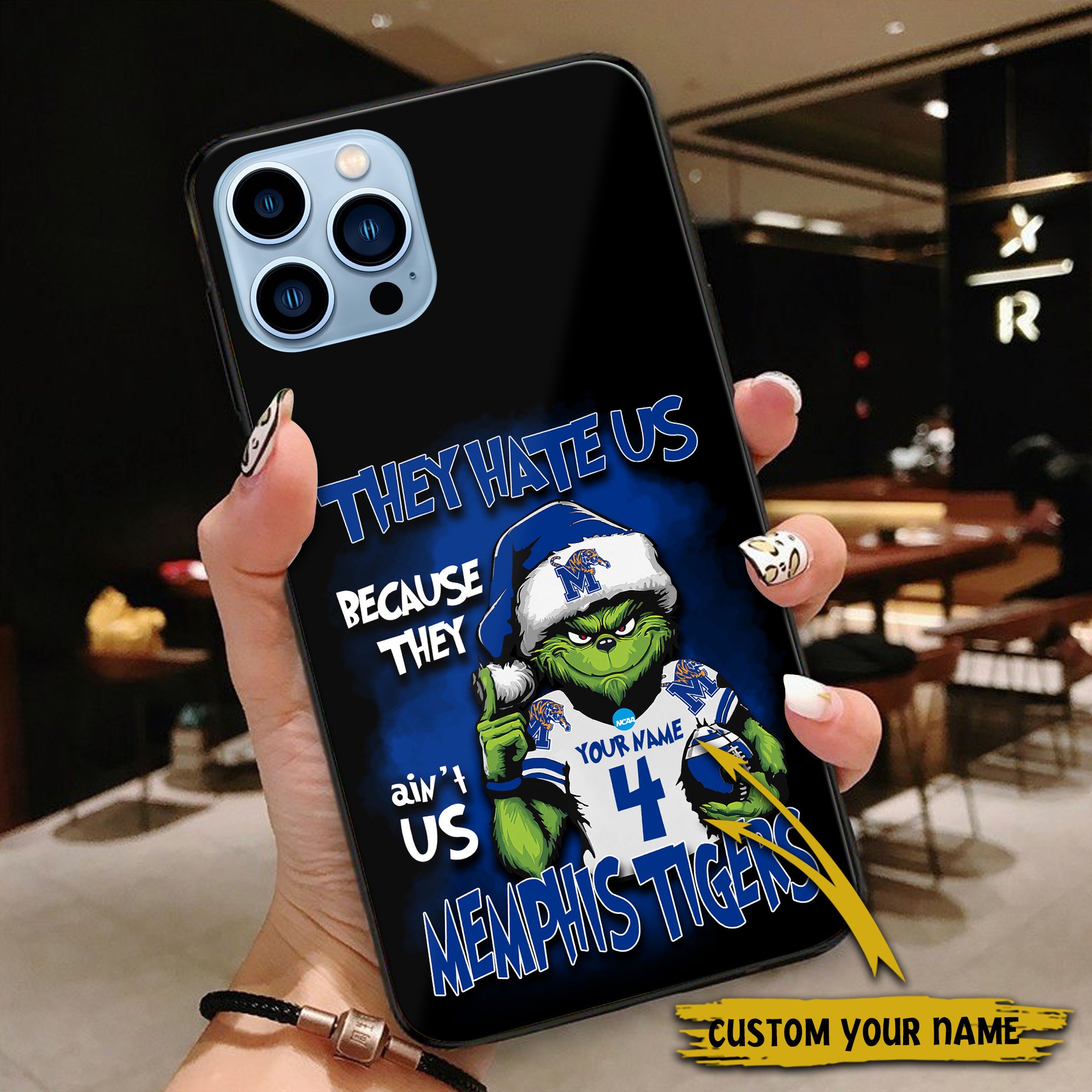 Alternative view of Memphis Tigers Football Team Phone Case Custom Your Name And Number 2024 Versions, Grinch Phone Accessories, Gifts For Fan EHIVM-53553