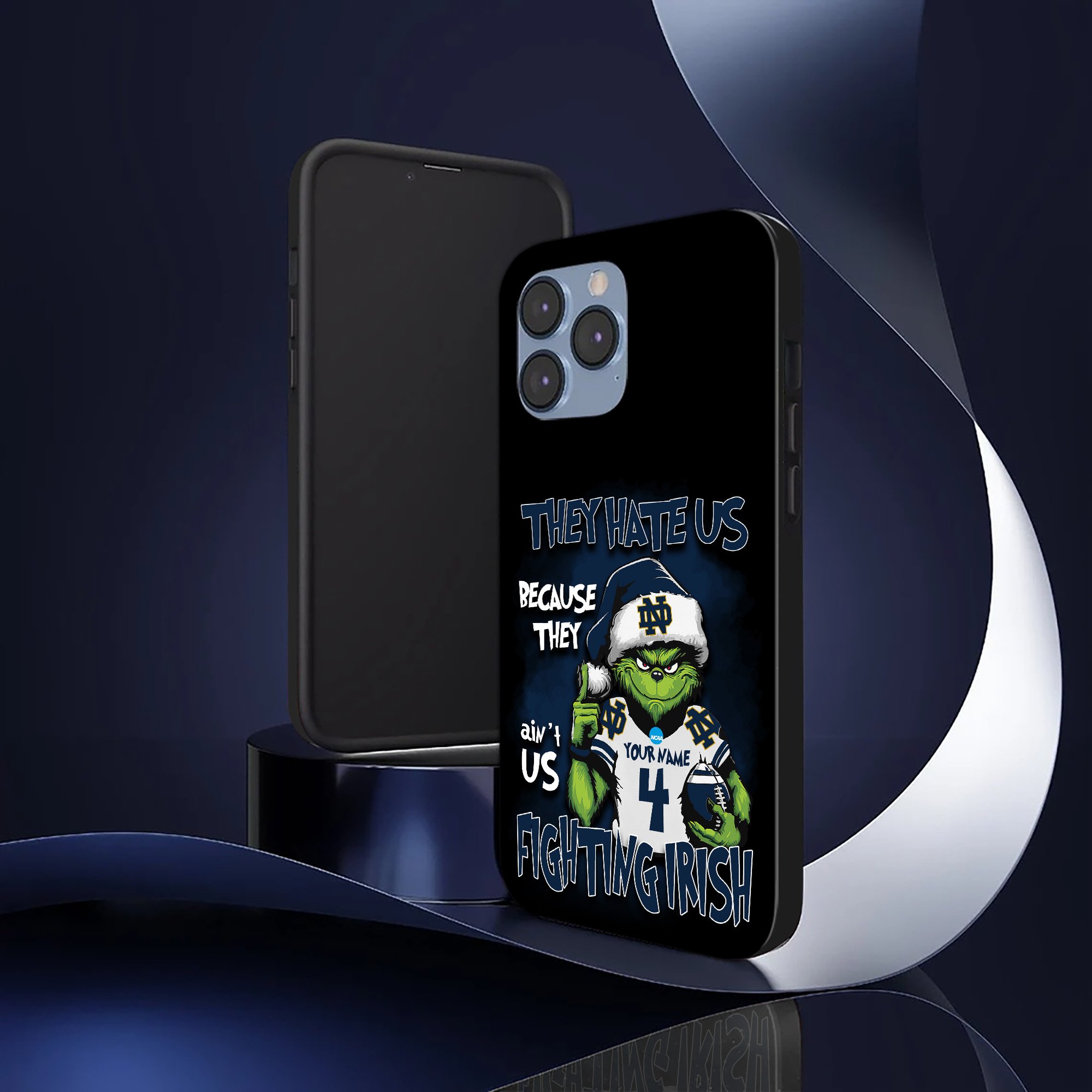 Notre Dame Fighting Irish Football Team Phone Case Custom Your Name And ...