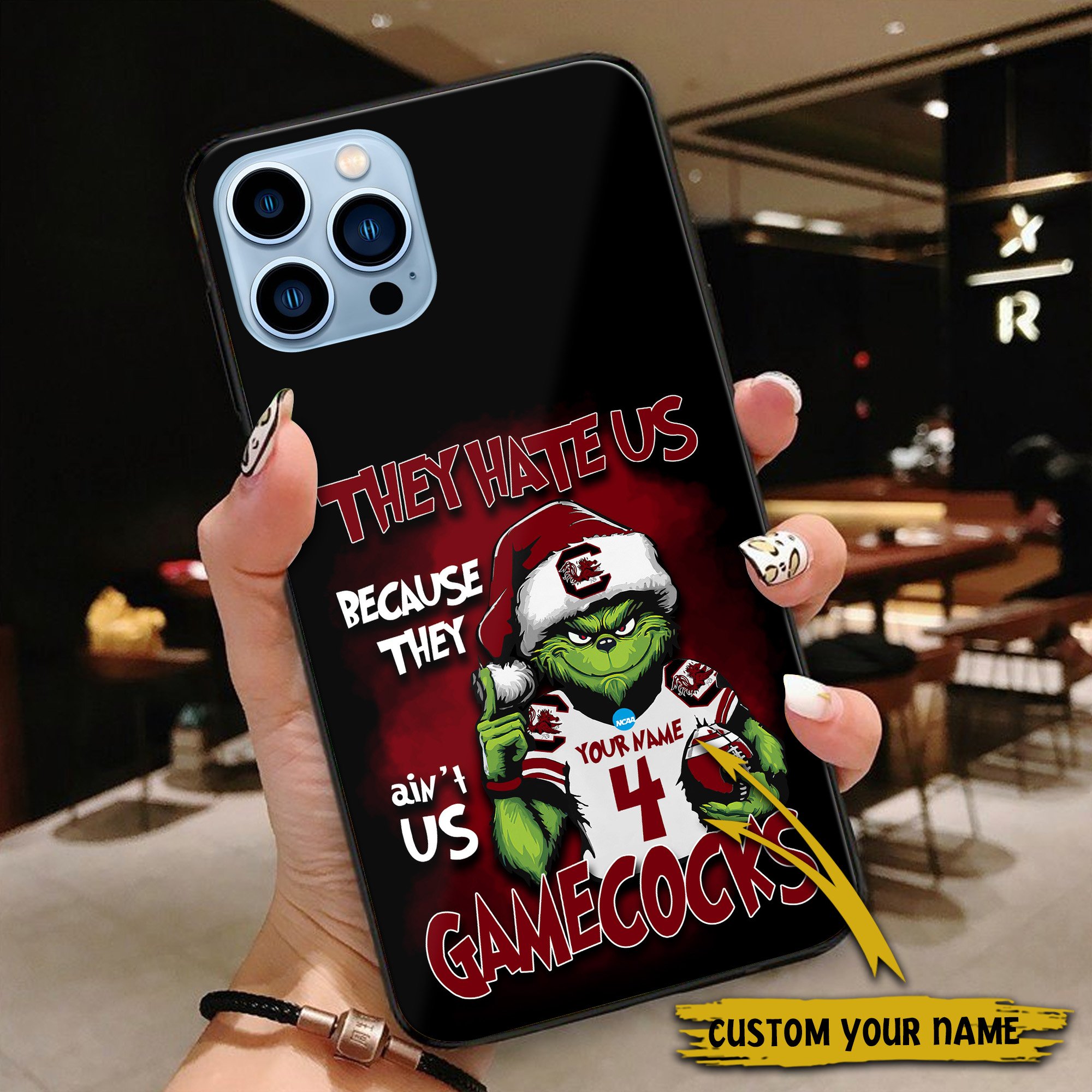 Alternative view of South Carolina Gamecocks Football Team Phone Case Custom Your Name And Number 2024 Versions, Grinch Phone Accessories, Gifts For Fan EHIVM-53553