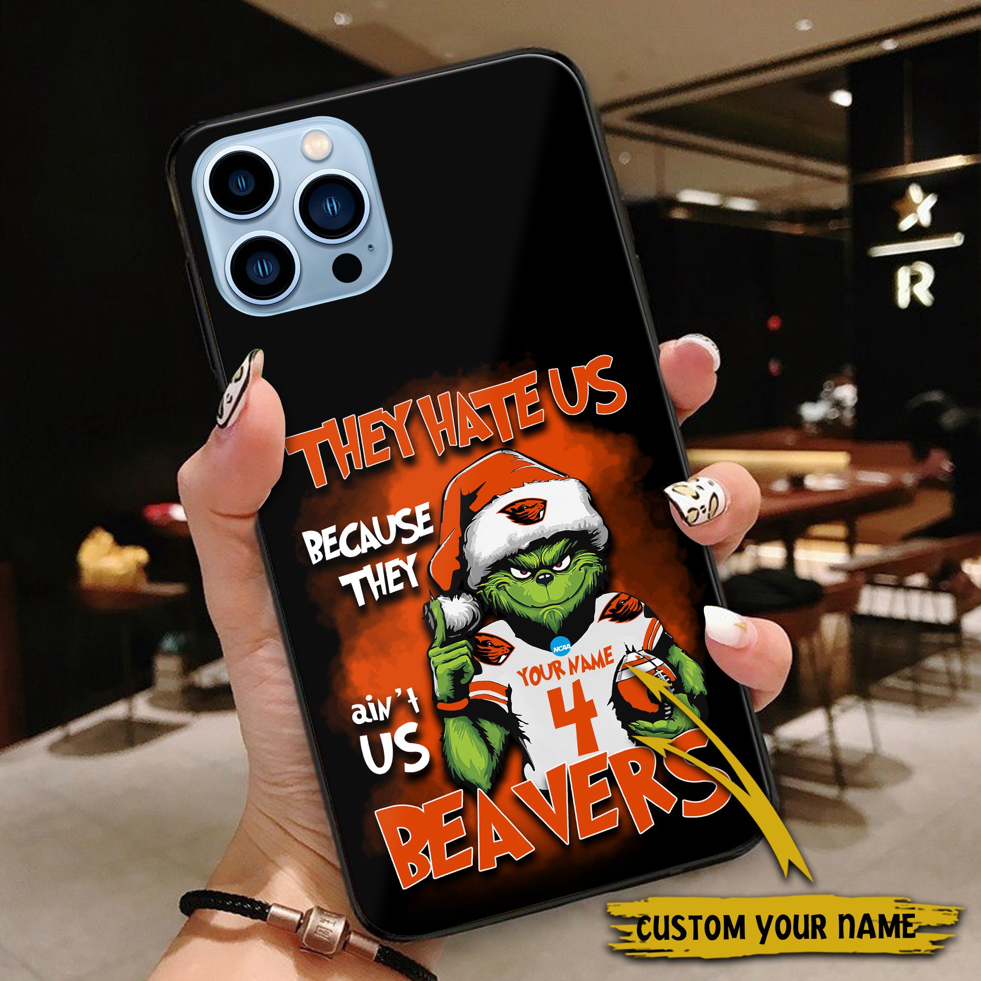 Alternative view of Oregon State Beavers Football Team Phone Case Custom Your Name And Number 2024 Versions, Grinch Phone Accessories, Gifts For Fan EHIVM-53553