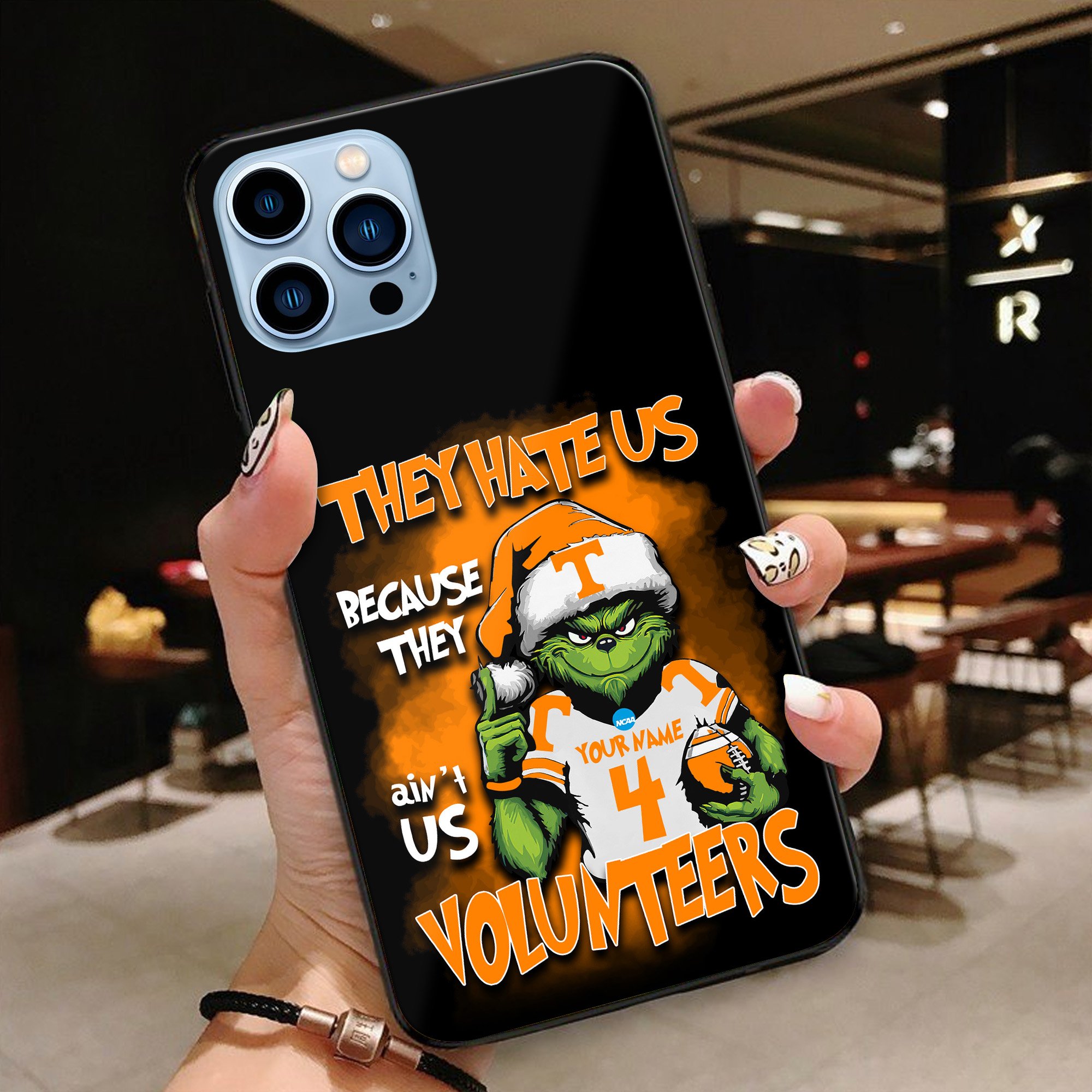Tennessee Volunteers Football Team Phone Case Custom Your Name And Number 2024 Versions, Grinch Phone Accessories, Gifts For Fan EHIVM-53553