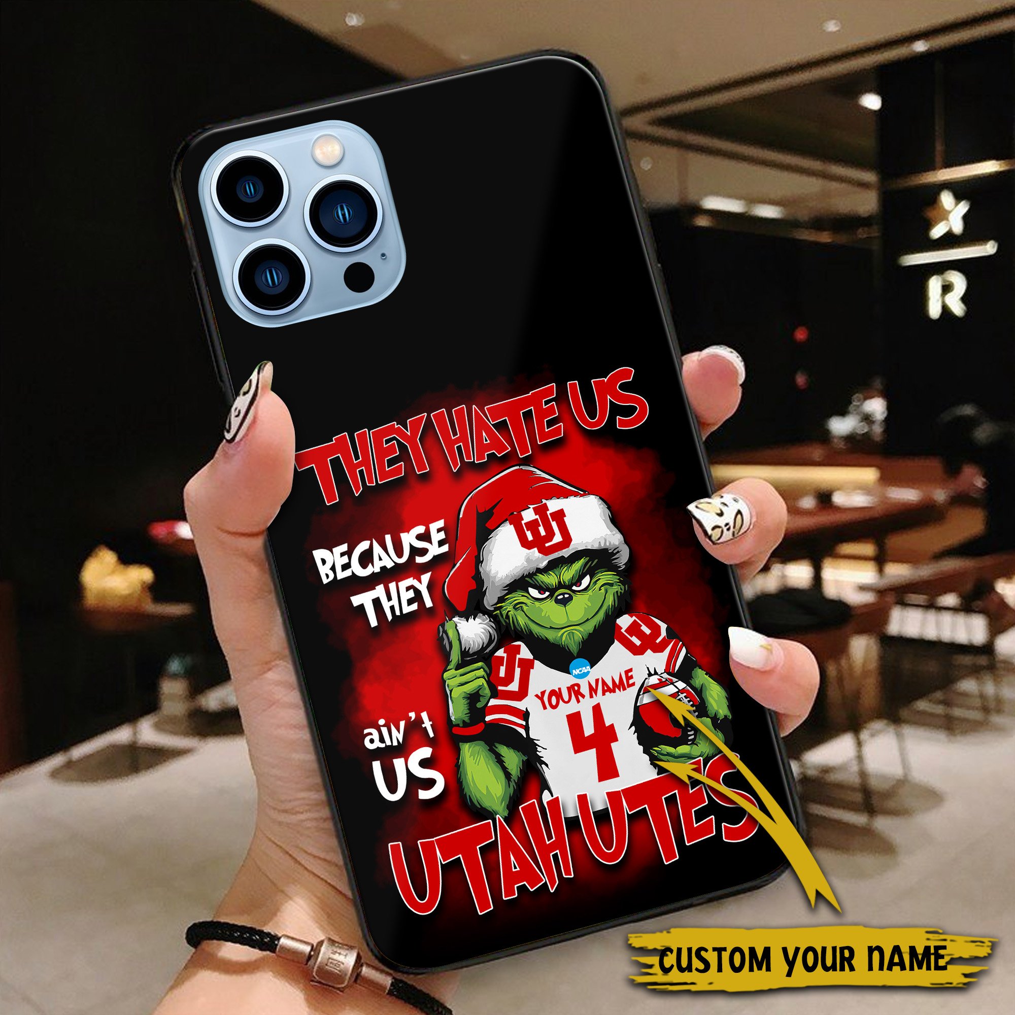 Alternative view of Utah Utes Football Team Phone Case Custom Your Name And Number 2024 Versions, Grinch Phone Accessories, Gifts For Fan EHIVM-53553