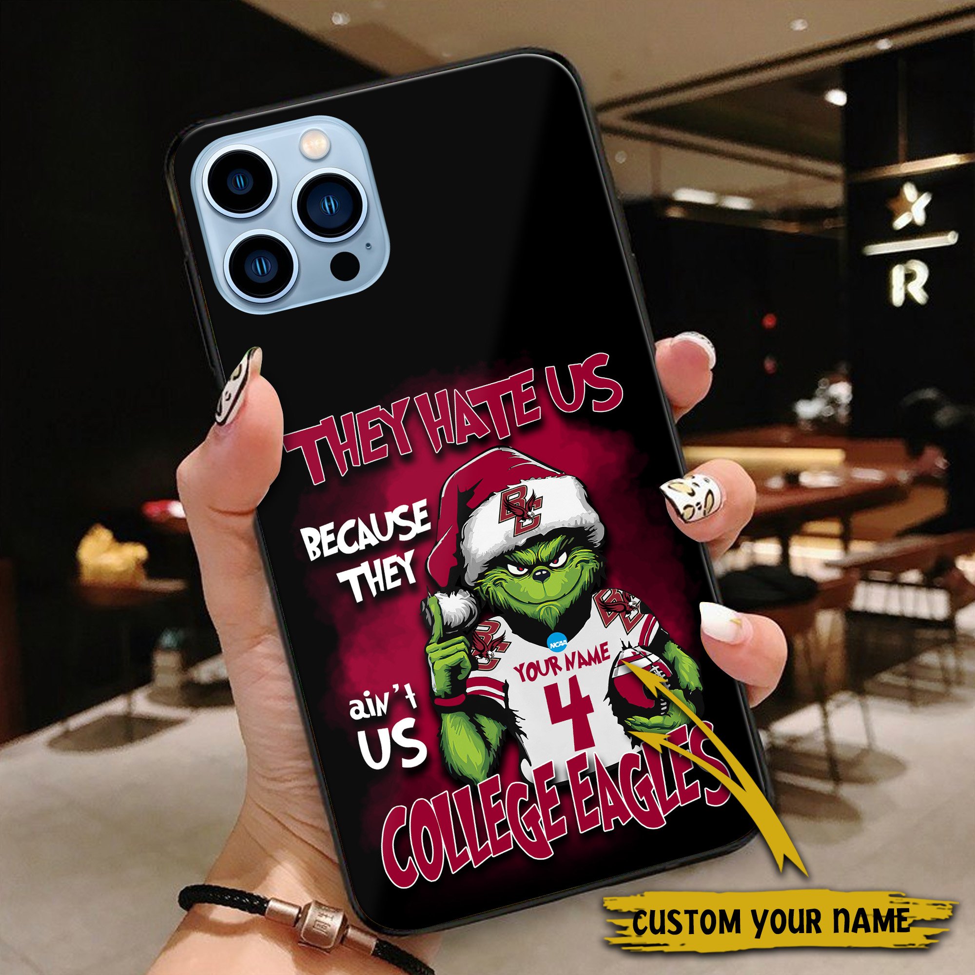 Alternative view of Boston College Eagles Football Team Phone Case Custom Your Name And Number 2024 Versions, Grinch Phone Accessories, Gifts For Fan EHIVM-53553