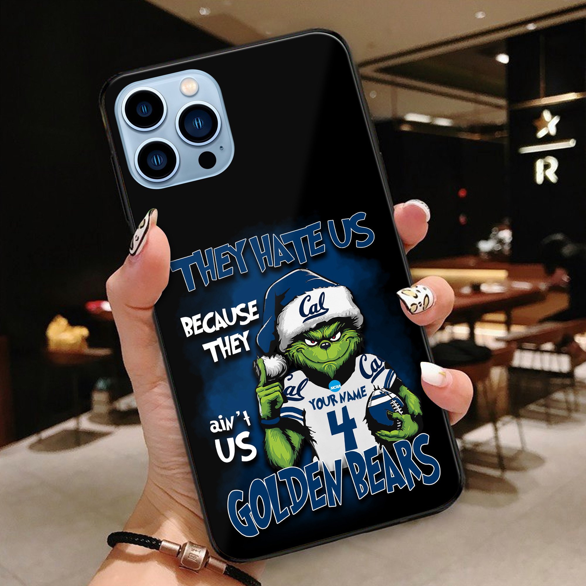 California Golden Bears Football Team Phone Case Custom Your Name And Number 2024 Versions, Grinch Phone Accessories, Gifts For Fan EHIVM-53553