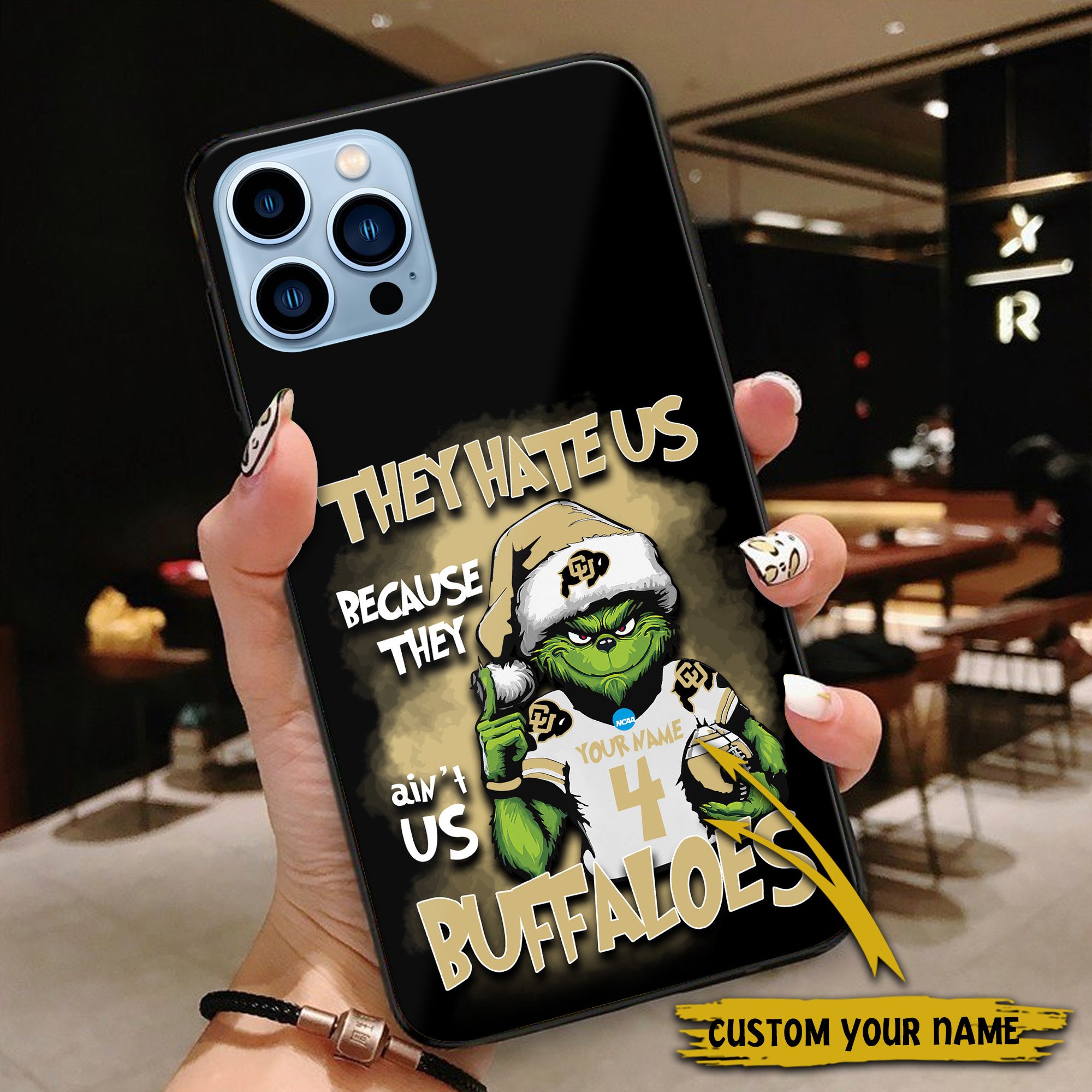Alternative view of Colorado Buffaloes Football Team Phone Case Custom Your Name And Number 2024 Versions, Grinch Phone Accessories, Gifts For Fan EHIVM-53553