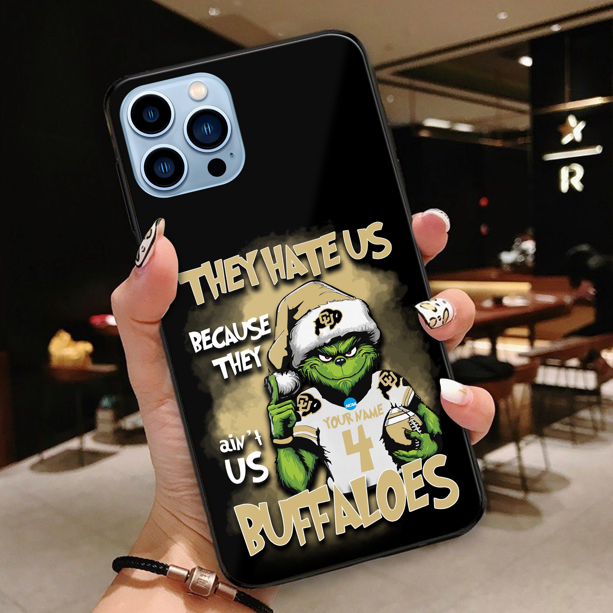 Colorado Buffaloes Football Team Phone Case Custom Your Name And Number 2024 Versions, Grinch Phone Accessories, Gifts For Fan EHIVM-53553