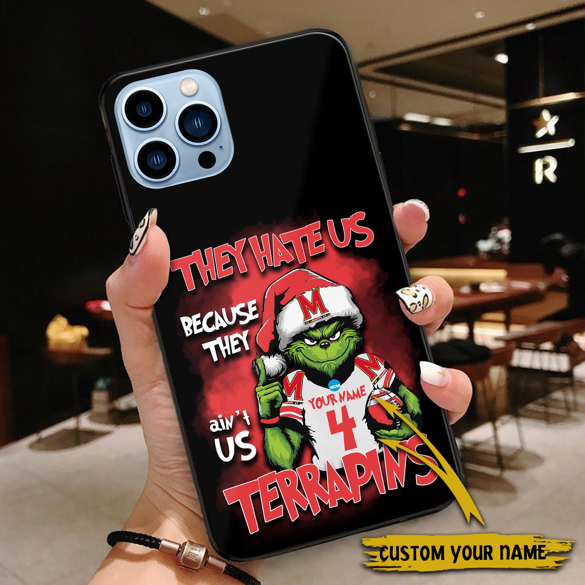 Alternative view of Maryland Terrapins Football Team Phone Case Custom Your Name And Number 2024 Versions, Grinch Phone Accessories, Gifts For Fan EHIVM-53553