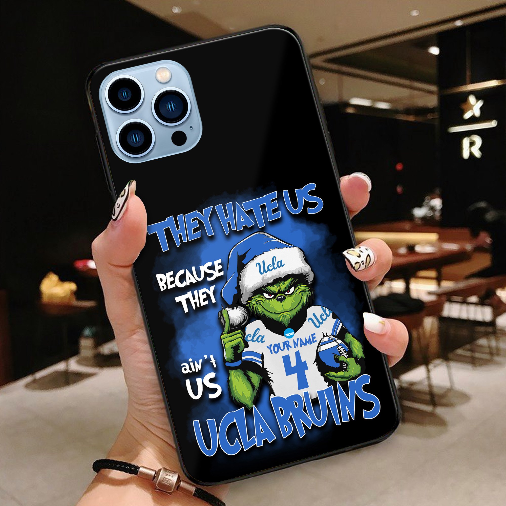 UCLA Bruins Football Team Phone Case Custom Your Name And Number 2024 Versions, Grinch Phone Accessories, Gifts For Fan EHIVM-53553