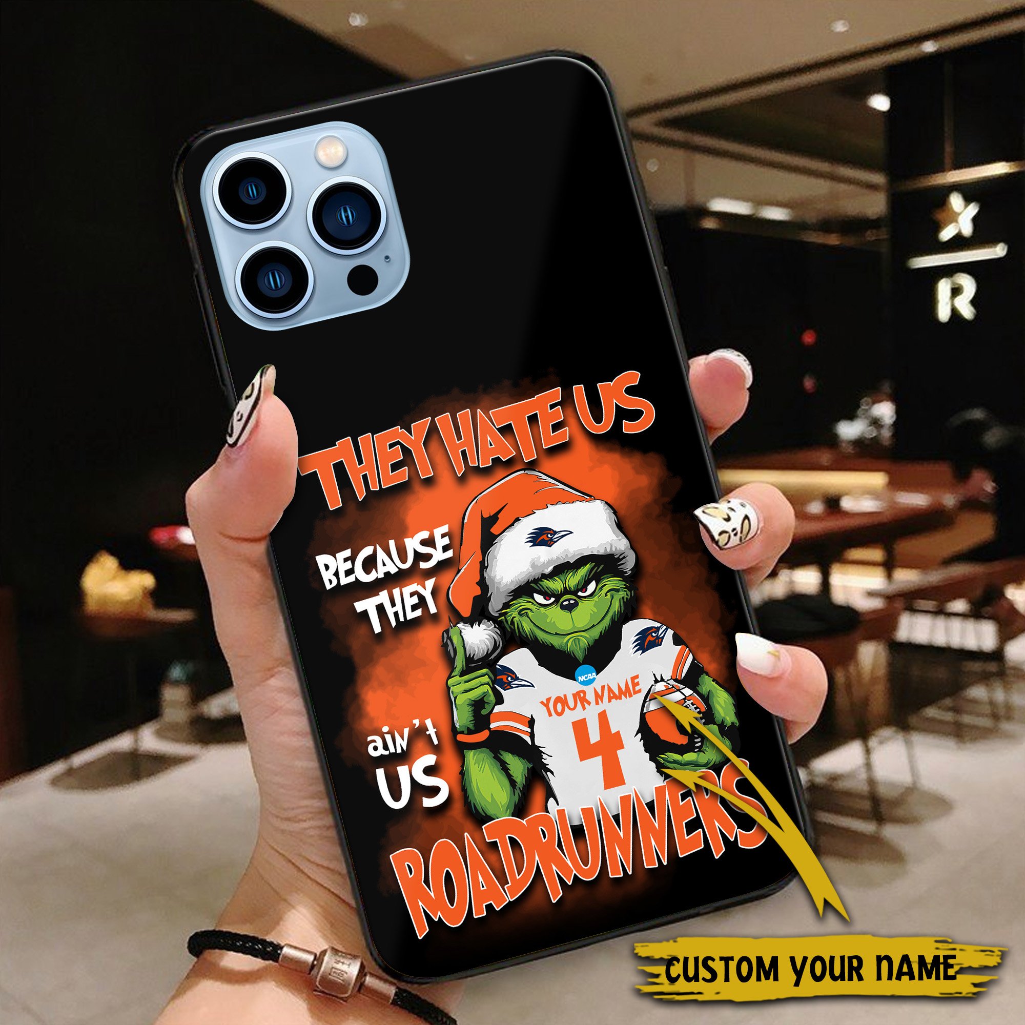 Alternative view of UTSA Roadrunners Football Team Phone Case Custom Your Name And Number 2024 Versions, Grinch Phone Accessories, Gifts For Fan EHIVM-53553