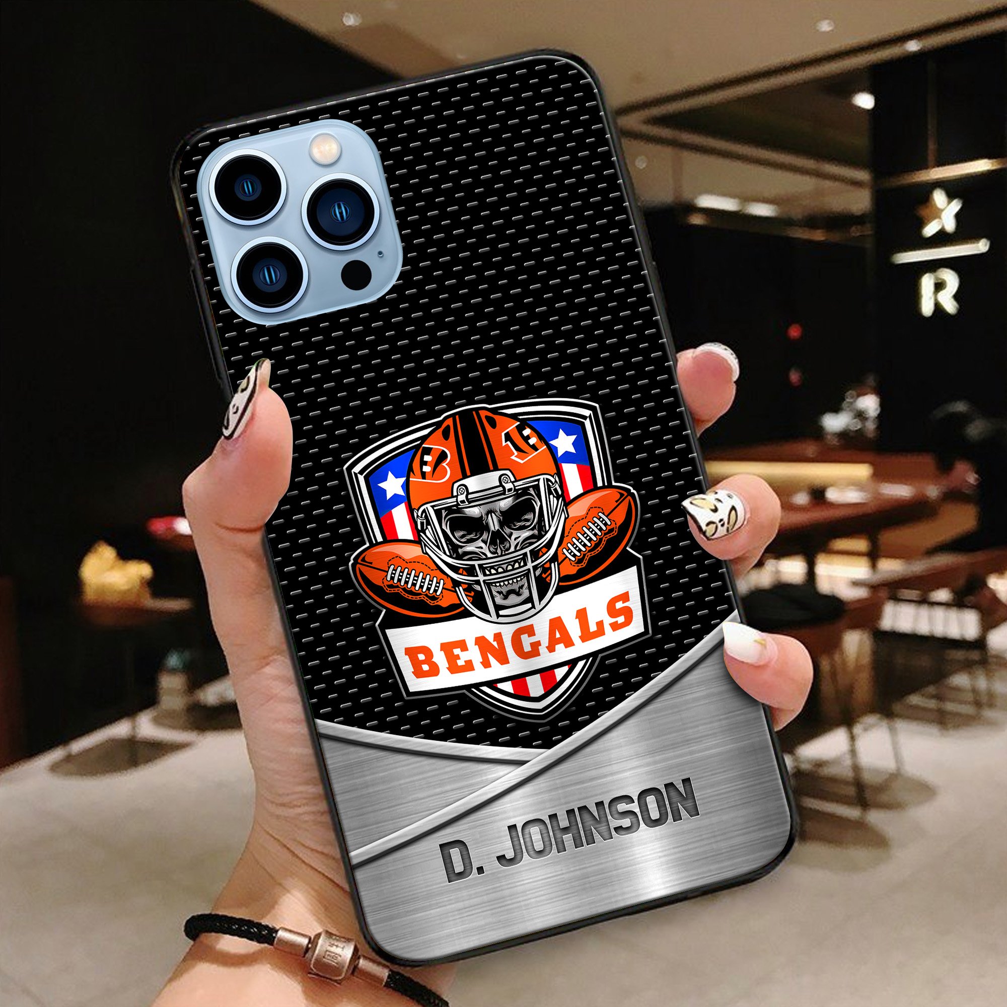 Alternative view of Cincinnati Bengals Football Team Phone Case Custom Your Name 2024 Versions, Sport Phone Accessories, Gifts For Fan EHIVM-54401