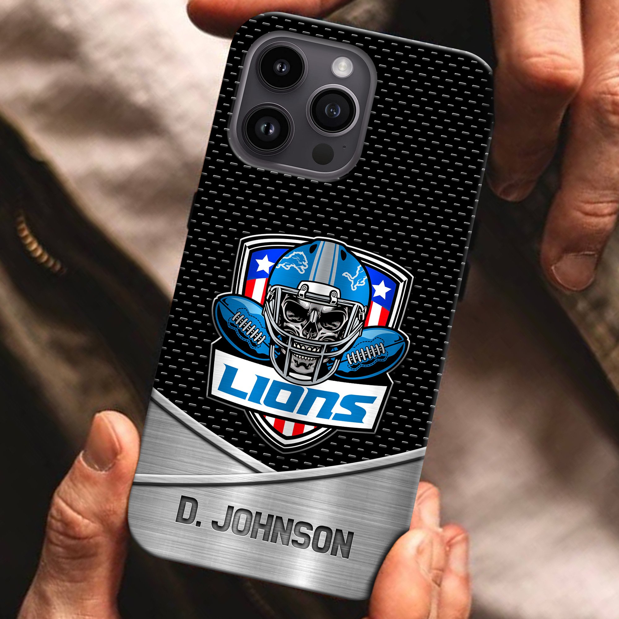 Detroit Lions Football Team Phone Case Custom Your Name 2024 Versions, Sport Phone Accessories, Gifts For Fan EHIVM-54401