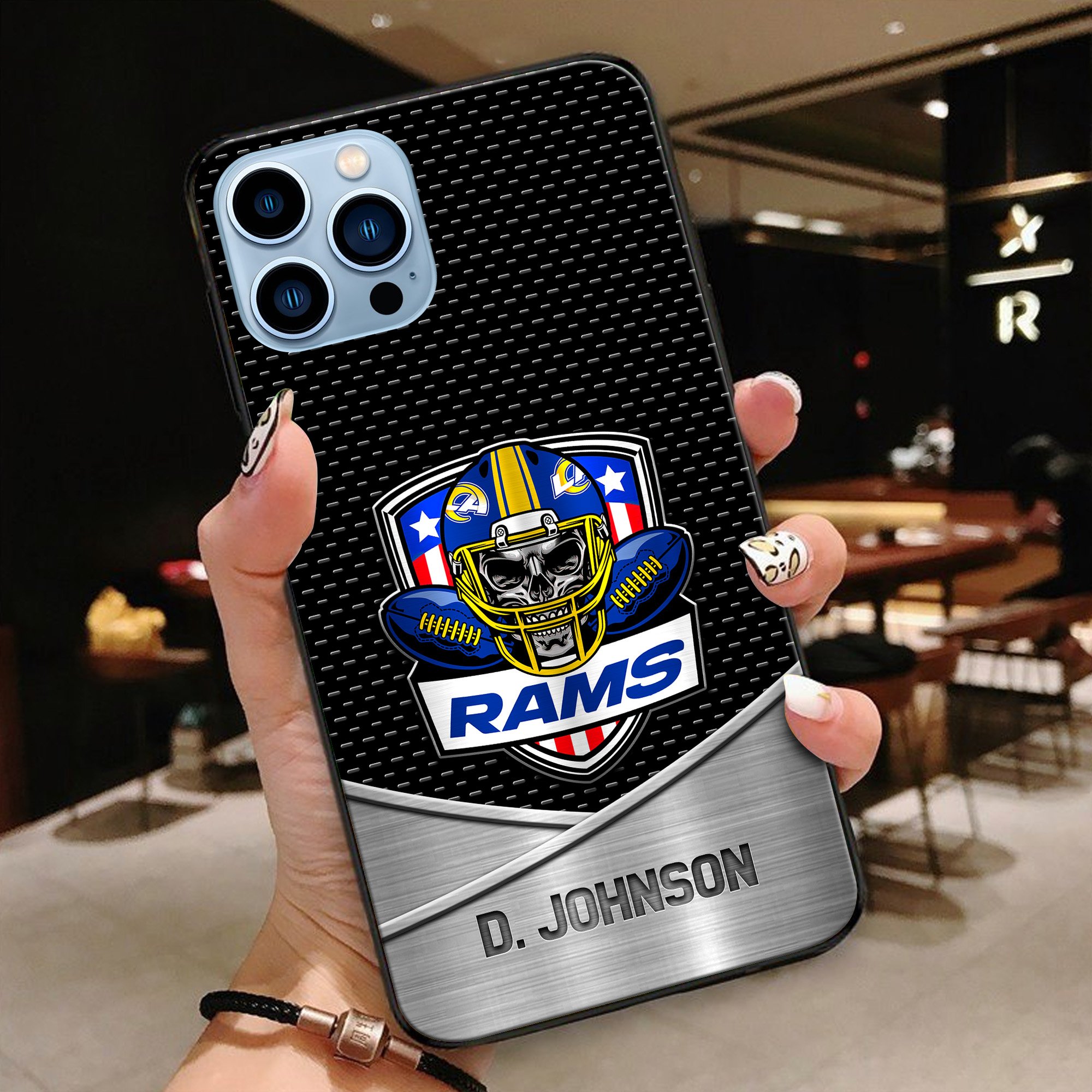 Alternative view of Los Angeles Rams Football Team Phone Case Custom Your Name 2024 Versions, Sport Phone Accessories, Gifts For Fan EHIVM-54401
