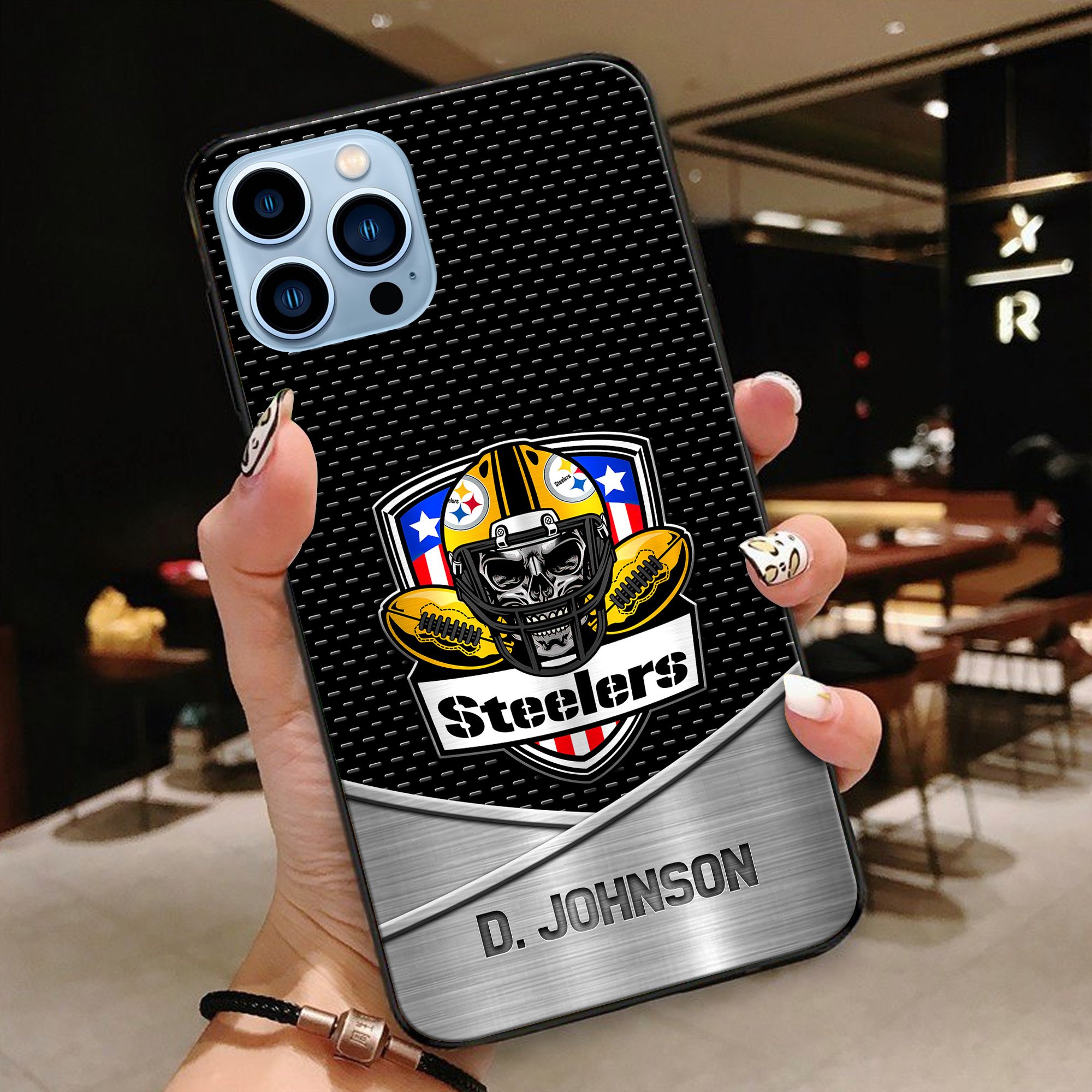 Alternative view of Pittsburgh Steelers Football Team Phone Case Custom Your Name 2024 Versions, Sport Phone Accessories, Gifts For Fan EHIVM-54401