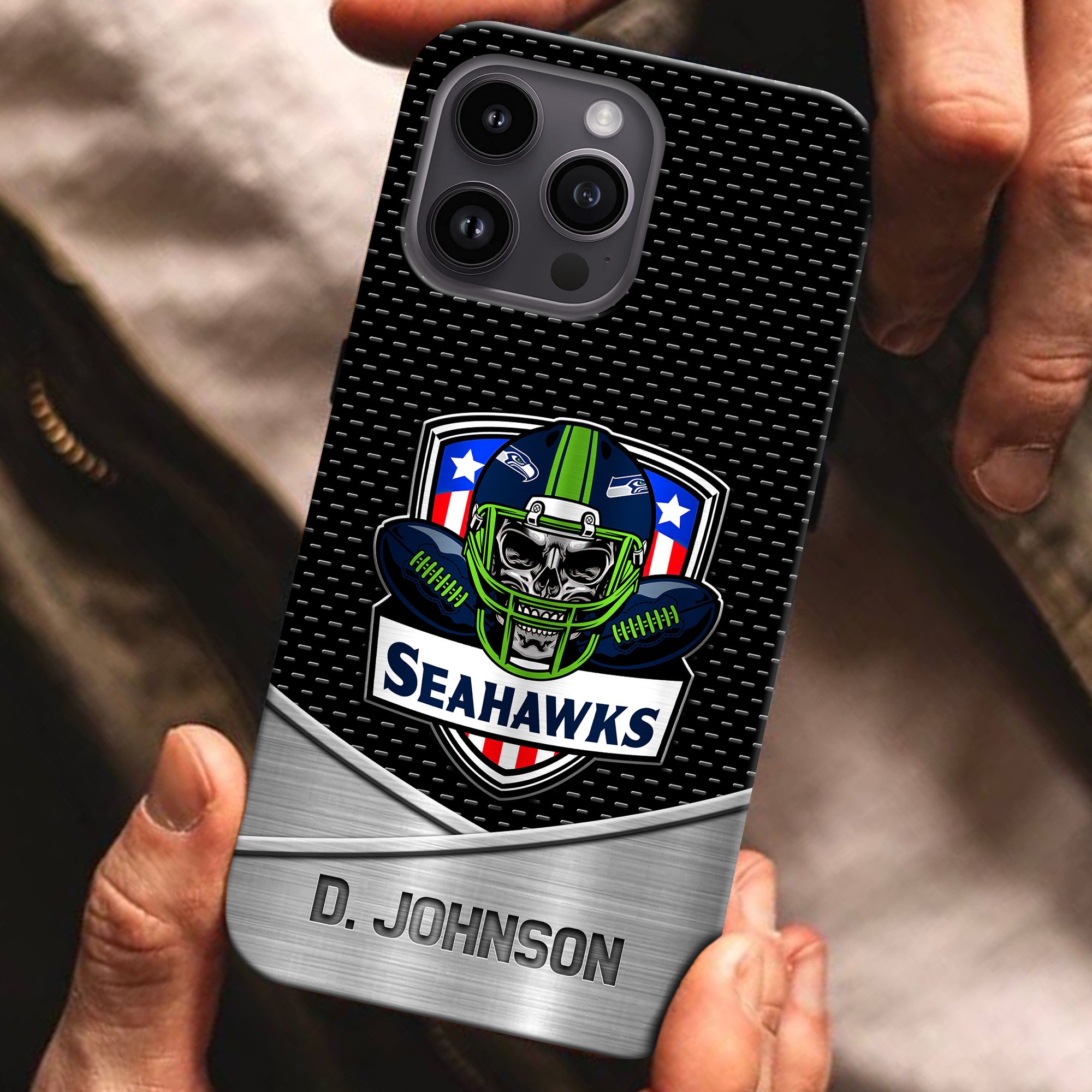 Seattle Seahawks Football Team Phone Case Custom Your Name 2024 Versions, Sport Phone Accessories, Gifts For Fan EHIVM-54401