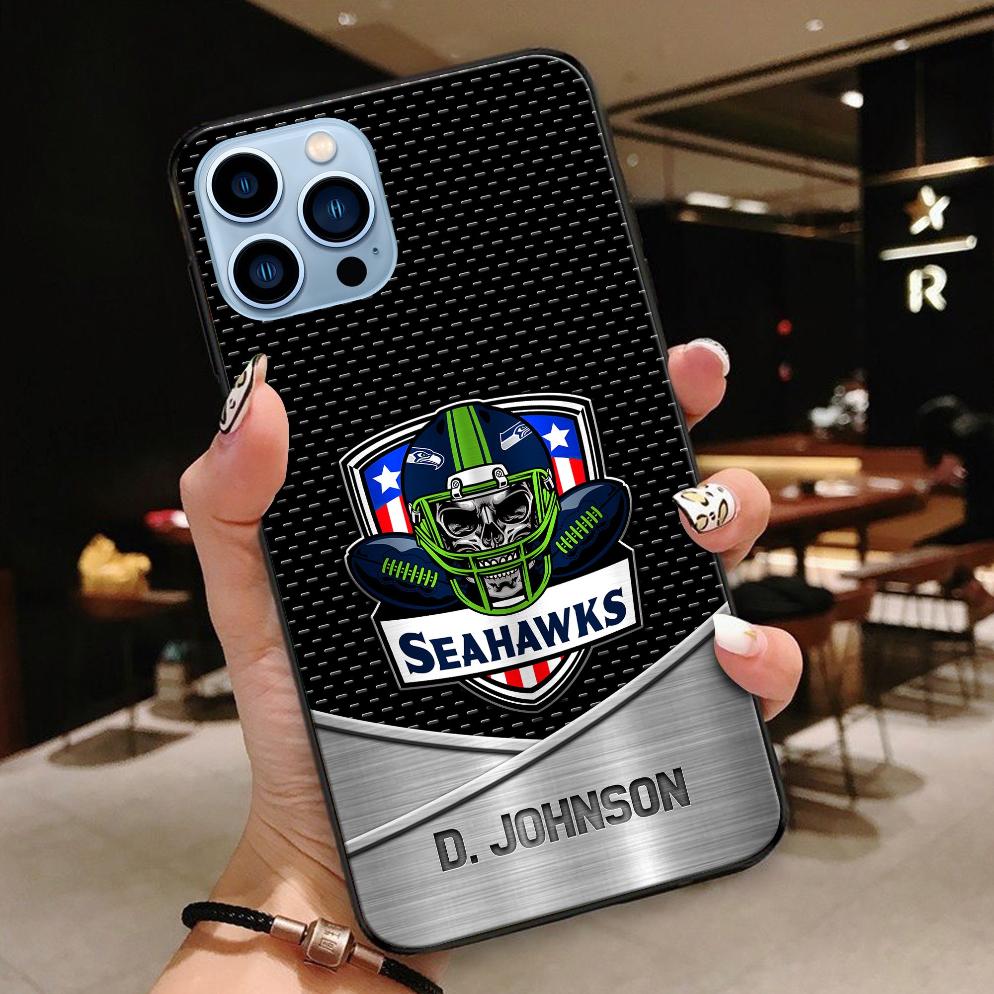 Alternative view of Seattle Seahawks Football Team Phone Case Custom Your Name 2024 Versions, Sport Phone Accessories, Gifts For Fan EHIVM-54401
