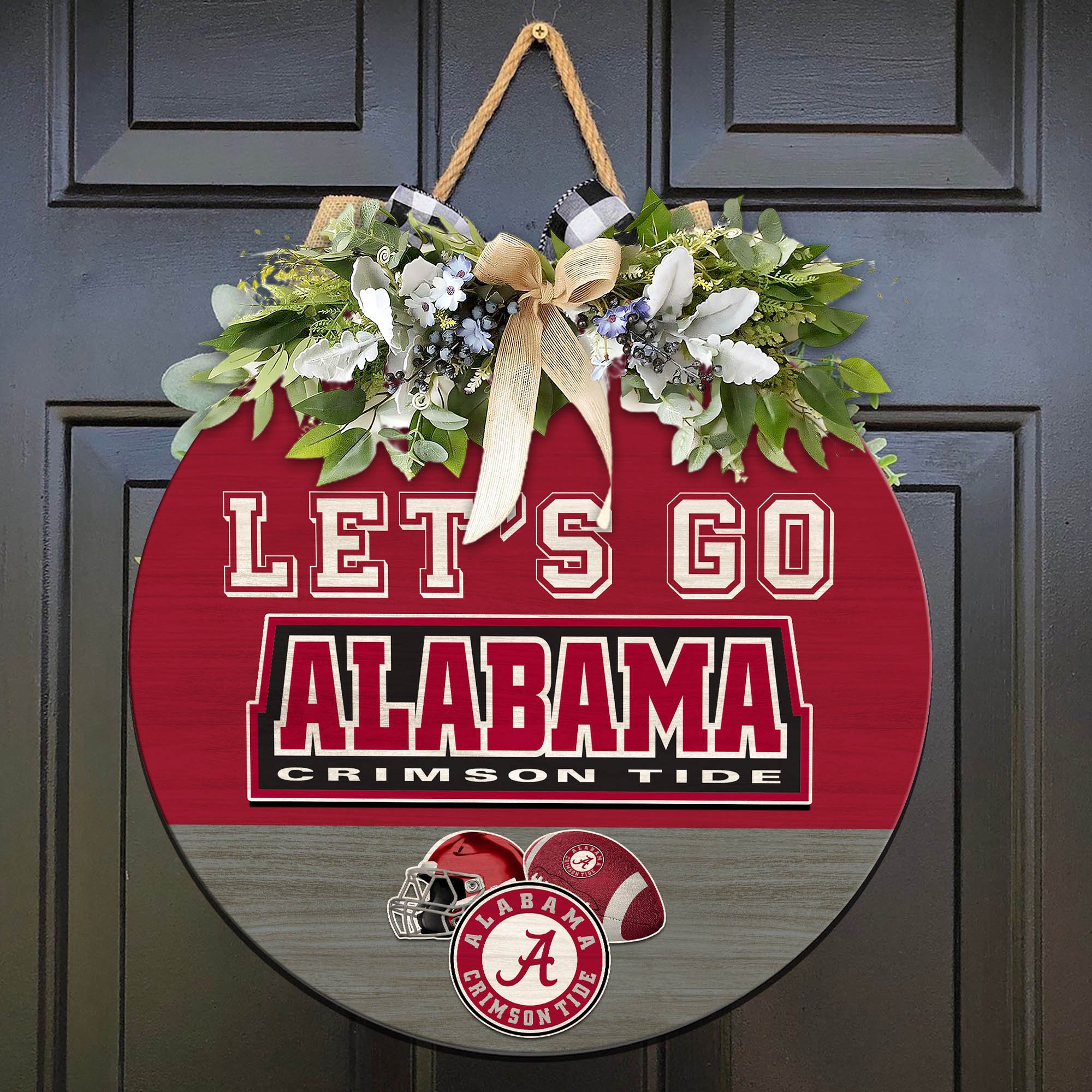 Alabama Crimson Tide Wood Sign 2024 Version, Let's Go Sport Team Sign, Sport Gifts, Home Decorations ETHY-51863