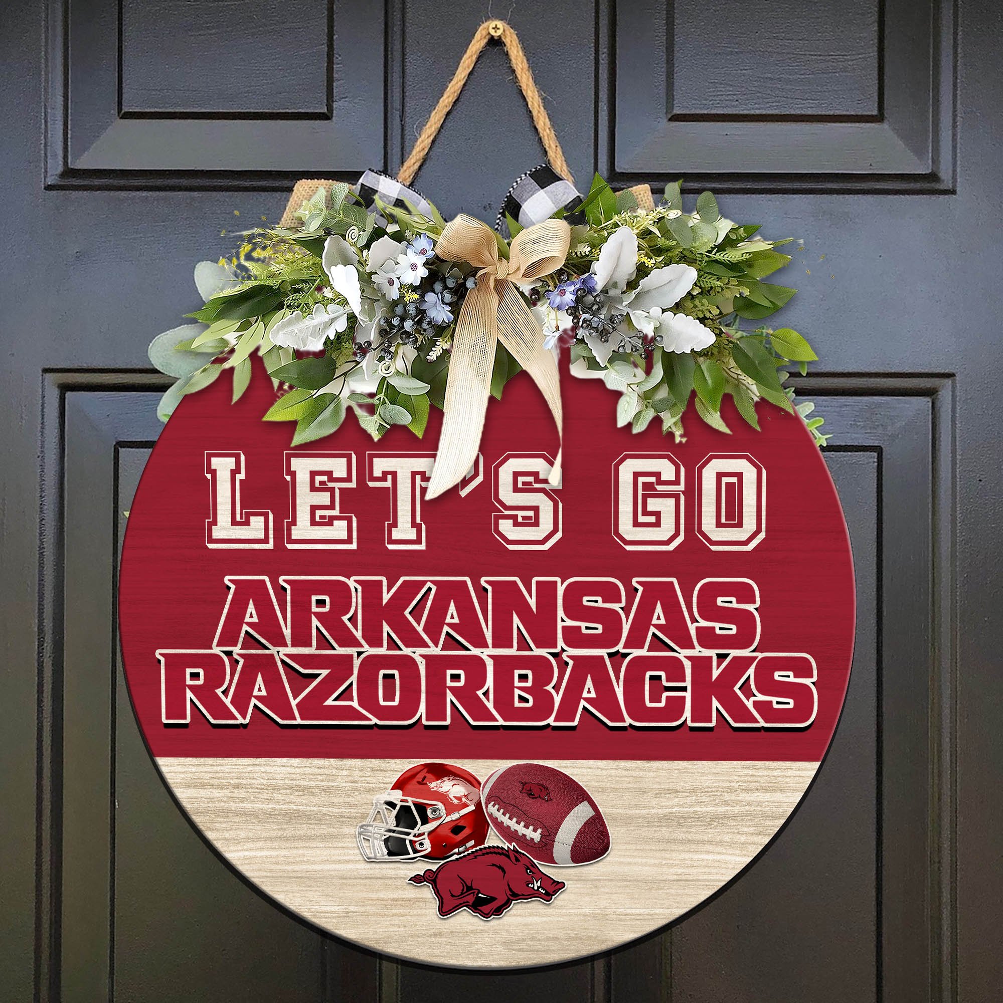 Arkansas Razorbacks Wood Sign 2024 Version, Let's Go Sport Team Sign, Sport Gifts, Home Decorations ETHY-51863