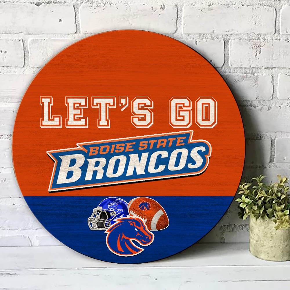 Alternative view of Boise State Broncos Wood Sign 2024 Version, Let's Go Sport Team Sign, Sport Gifts, Home Decorations ETHY-51863