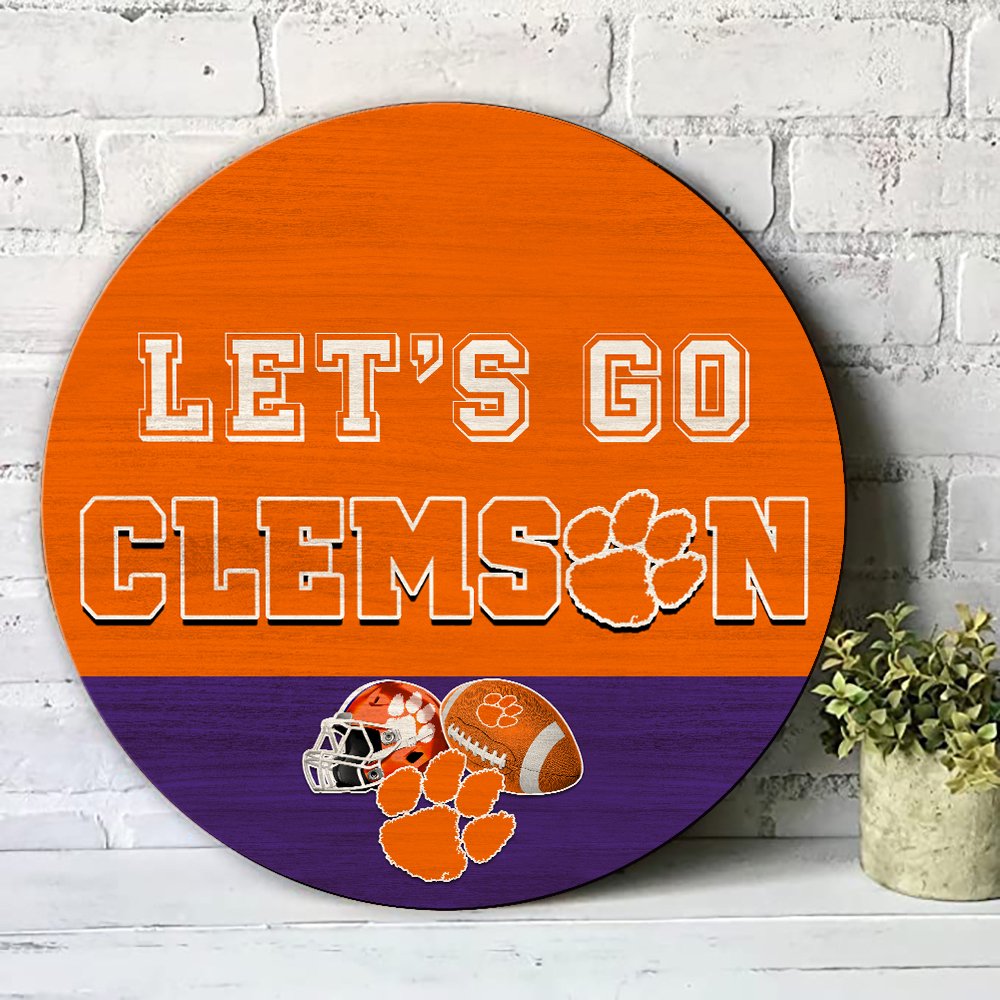Alternative view of Clemson Tigers Wood Sign 2024 Version, Let's Go Sport Team Sign, Sport Gifts, Home Decorations ETHY-51863