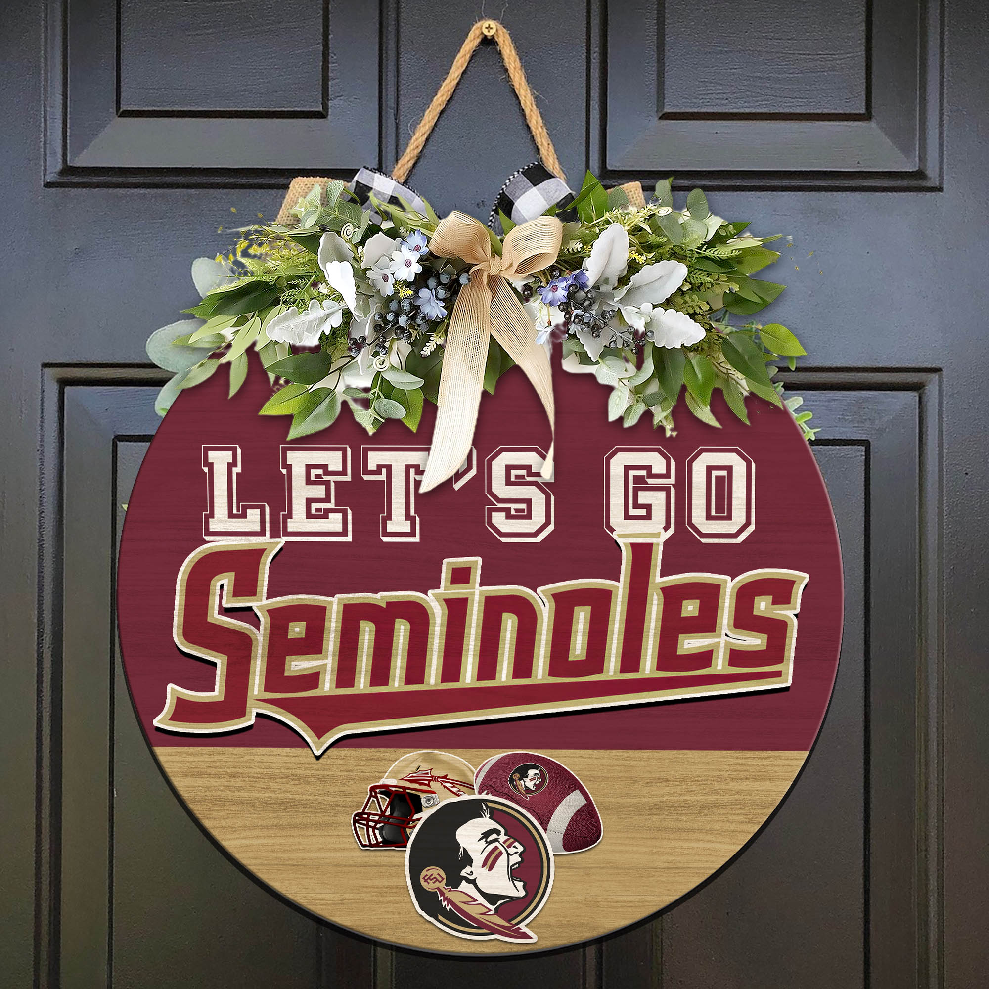 Florida State Seminoles Wood Sign 2024 Version, Let's Go Sport Team Sign, Sport Gifts, Home Decorations ETHY-51863
