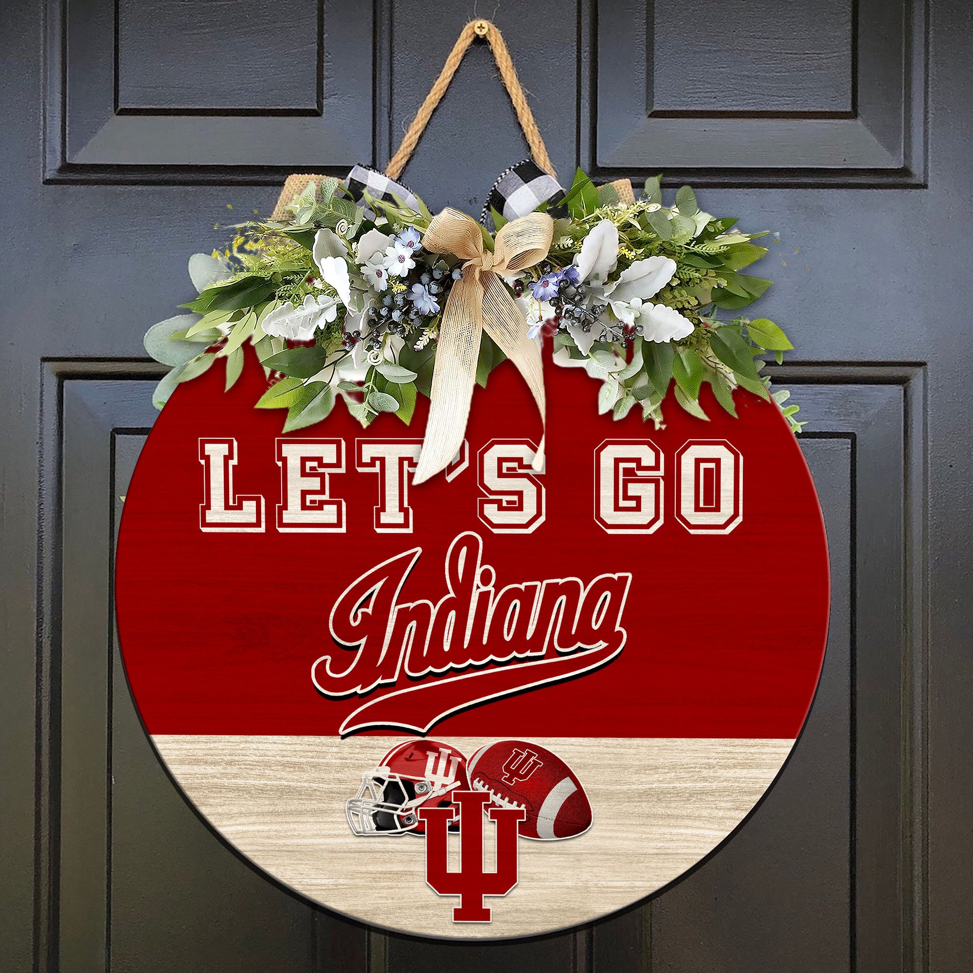 Indiana Hoosiers Wood Sign 2024 Version, Let's Go Sport Team Sign, Sport Gifts, Home Decorations ETHY-51863