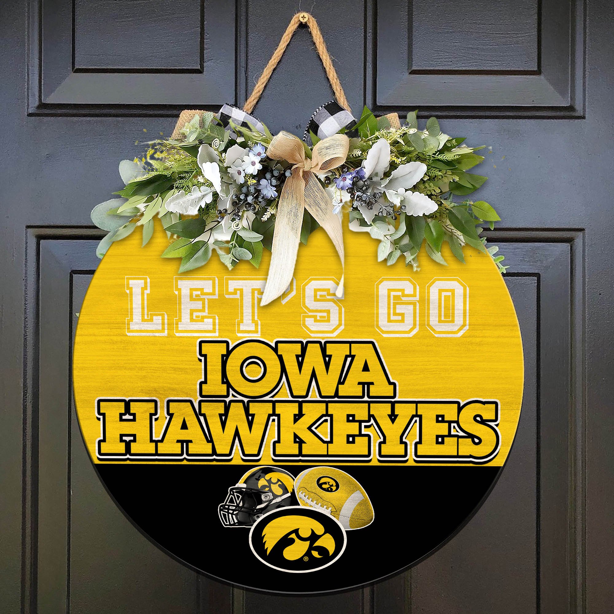 Iowa Hawkeyes Wood Sign 2024 Version, Let's Go Sport Team Sign, Sport Gifts, Home Decorations ETHY-51863