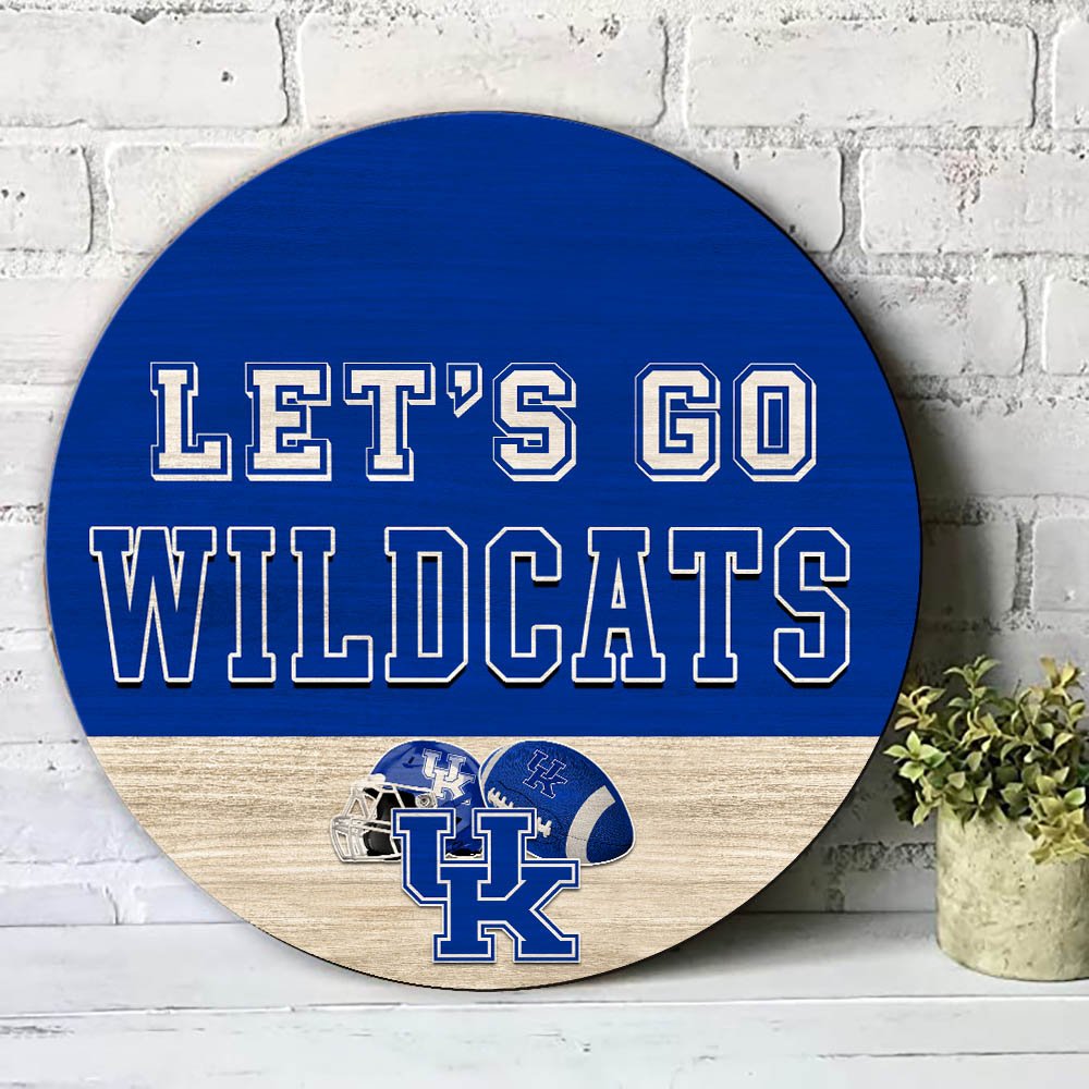 Alternative view of Kentucky Wildcats Wood Sign 2024 Version, Let's Go Sport Team Sign, Sport Gifts, Home Decorations ETHY-51863