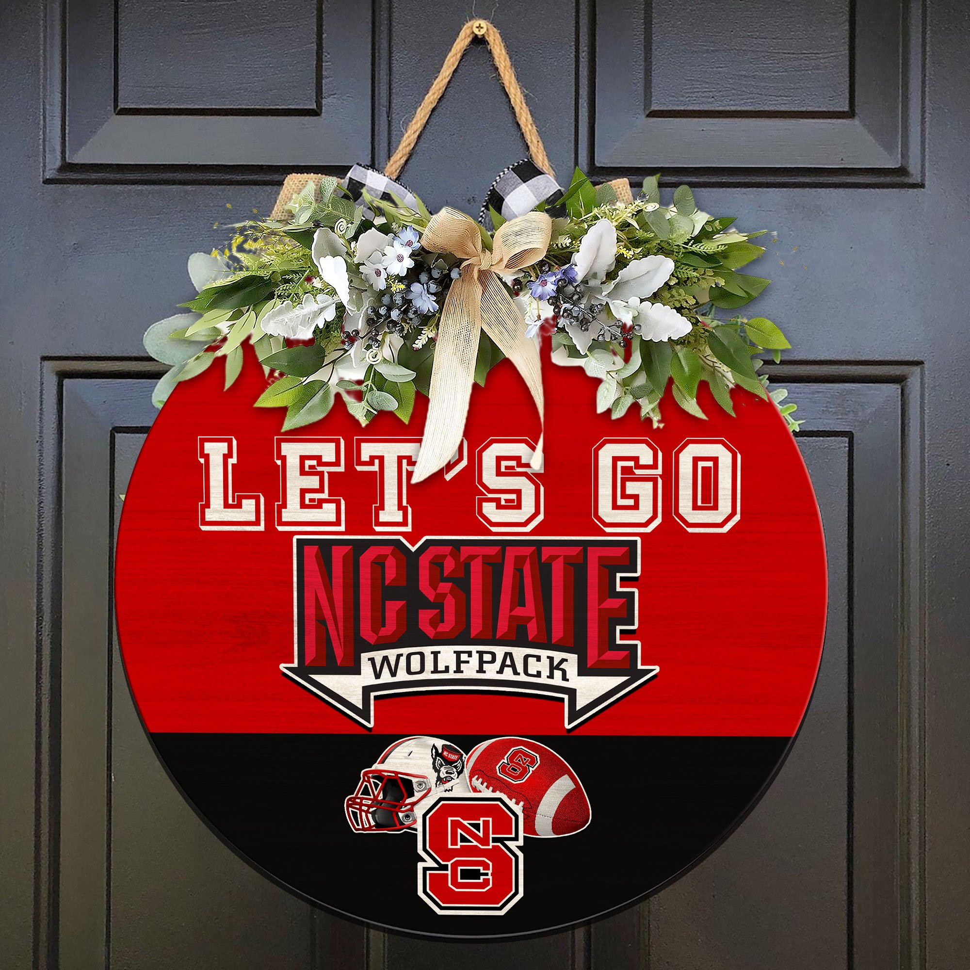 NC State Wolfpack Wood Sign 2024 Version, Let's Go Sport Team Sign, Sport Gifts, Home Decorations ETHY-51863