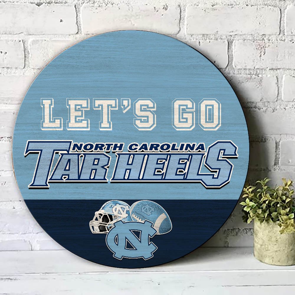 Alternative view of North Carolina Tar Heels Wood Sign 2024 Version, Let's Go Sport Team Sign, Sport Gifts, Home Decorations ETHY-51863