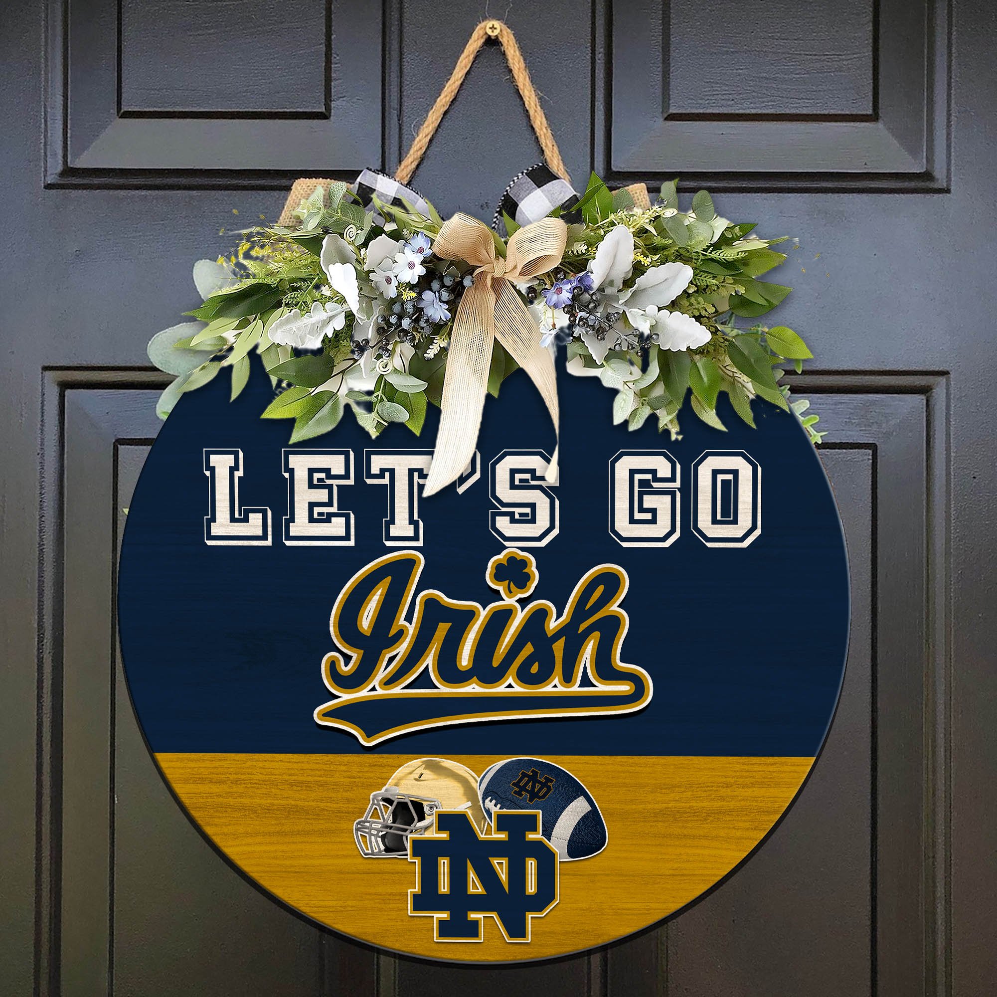 Notre Dame Fighting Irish Wood Sign 2024 Version, Let's Go Sport Team Sign, Sport Gifts, Home Decorations ETHY-51863