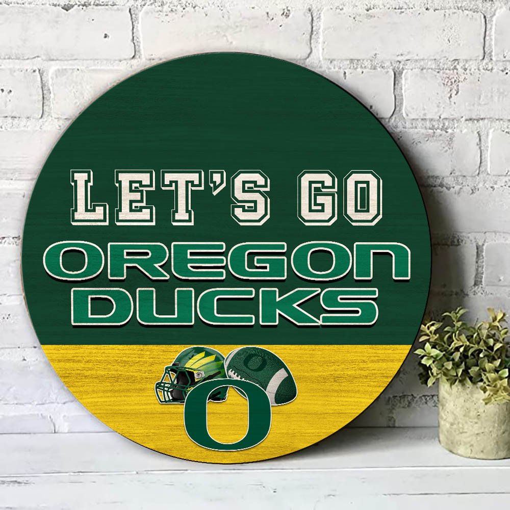 Alternative view of Oregon Ducks Wood Sign 2024 Version, Let's Go Sport Team Sign, Sport Gifts, Home Decorations ETHY-51863